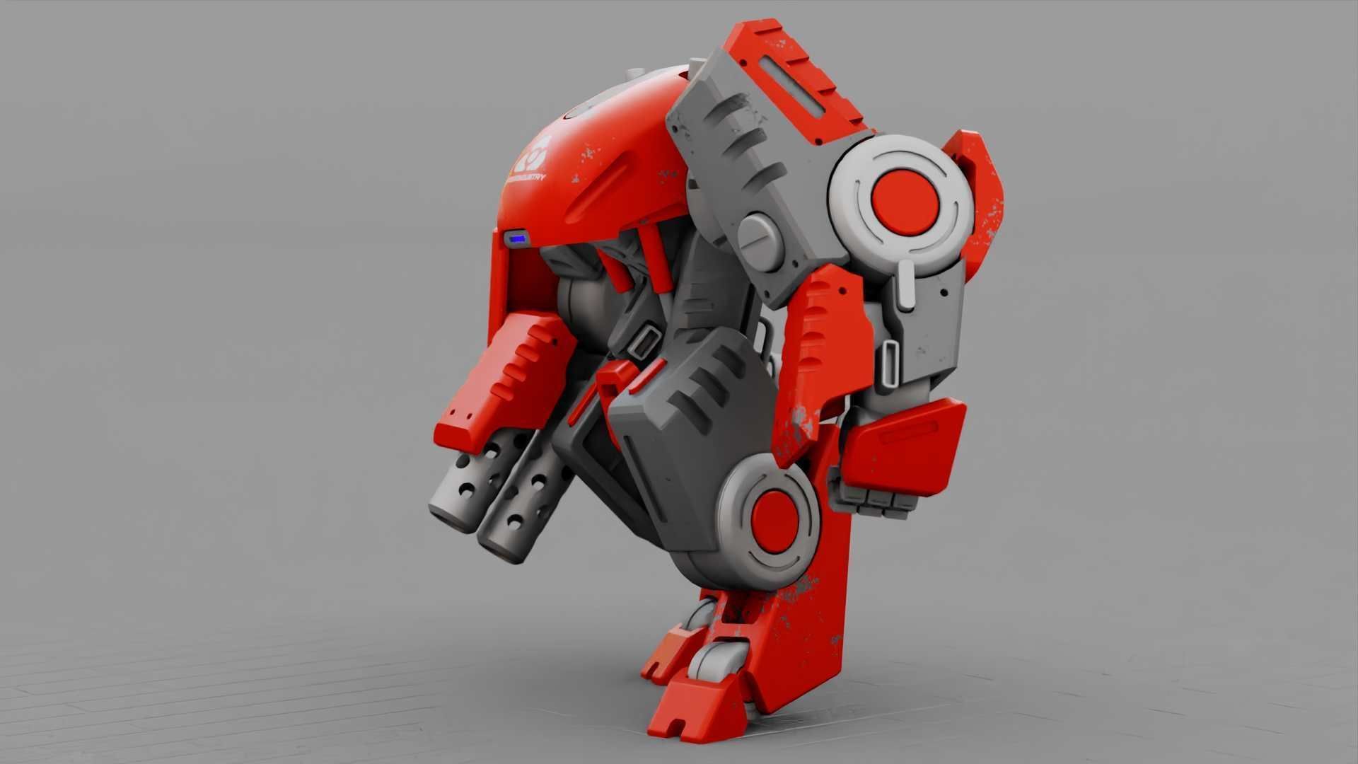 BATTLE DROID TERA  RIGGED 3D model_21