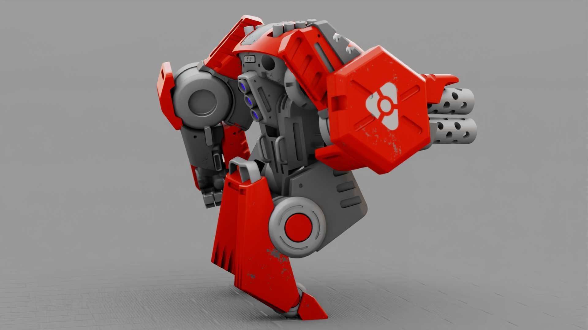 BATTLE DROID TERA  RIGGED 3D model_12