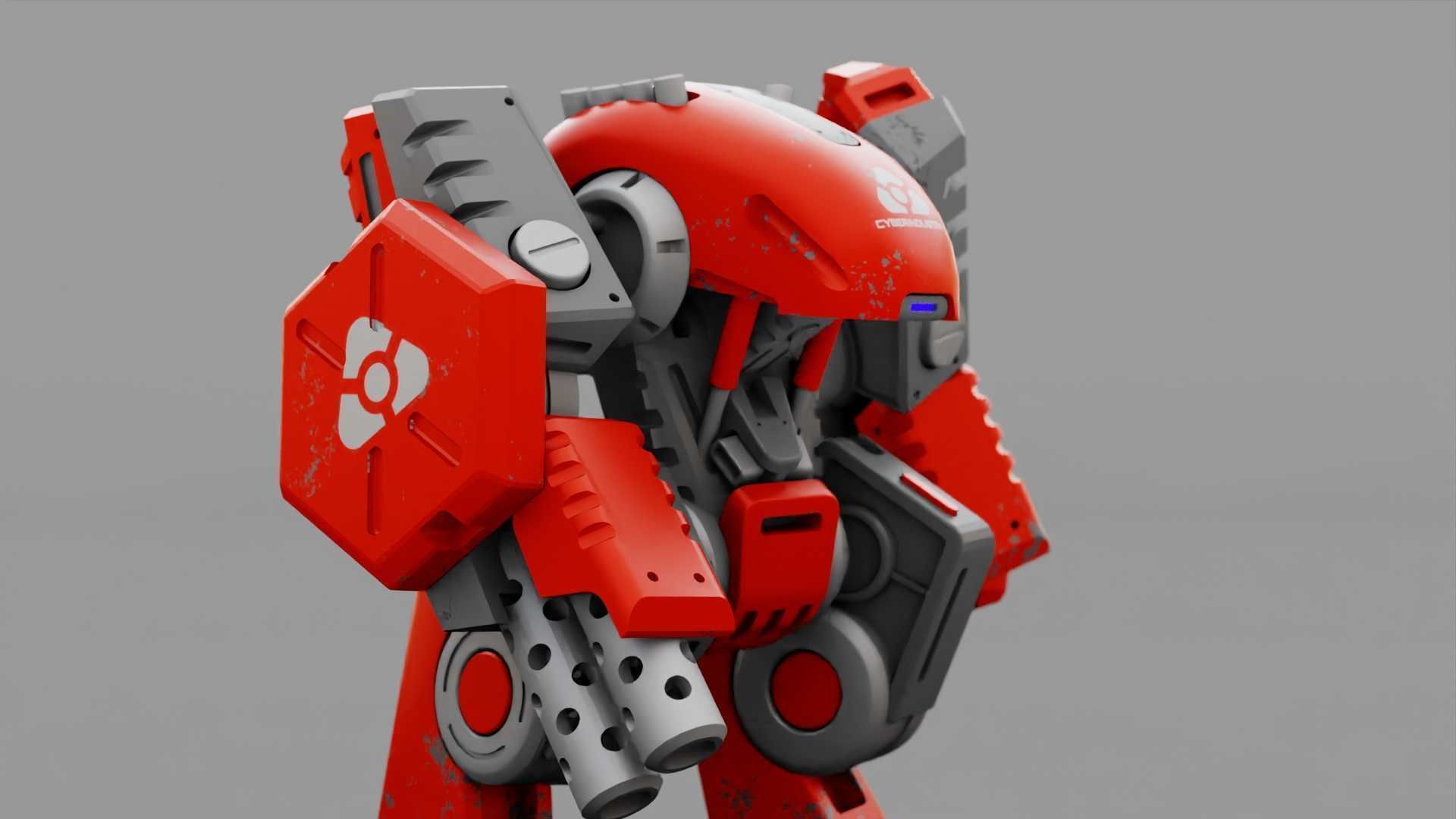 BATTLE DROID TERA  RIGGED 3D model_30