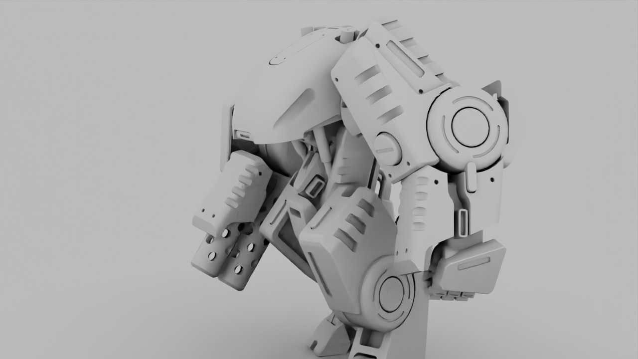 BATTLE DROID TERA  RIGGED 3D model_37