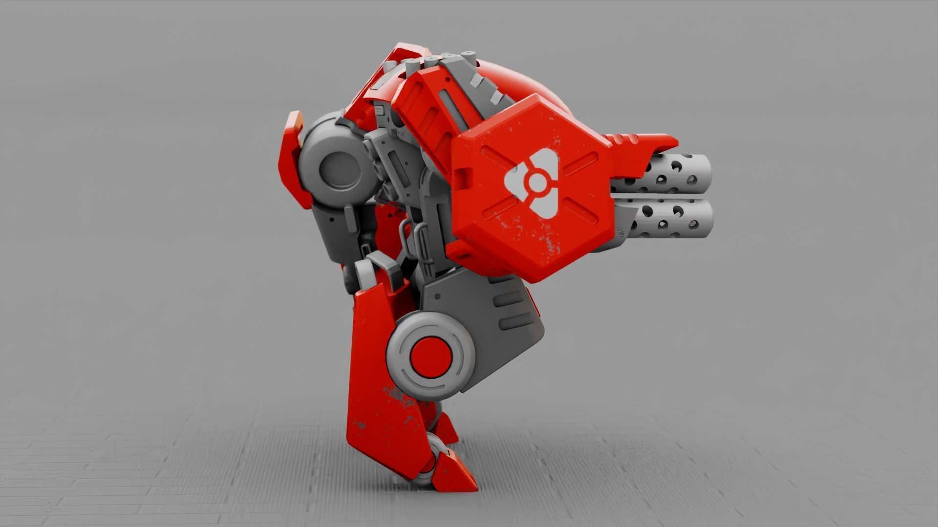 BATTLE DROID TERA  RIGGED 3D model_13