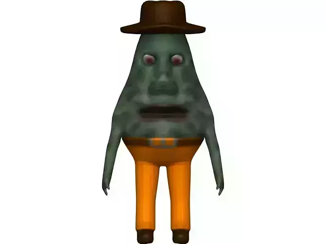 Cartoon Avokado Low-poly 3D model
