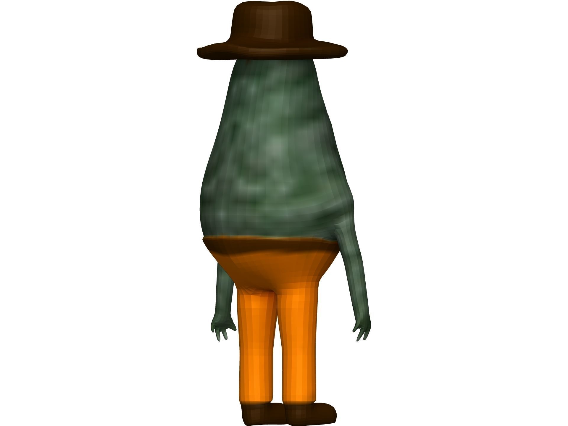 Cartoon Avokado Low-poly 3D model_5