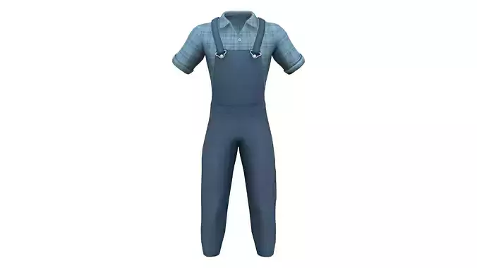 Farmer Suit Low-poly 3D model