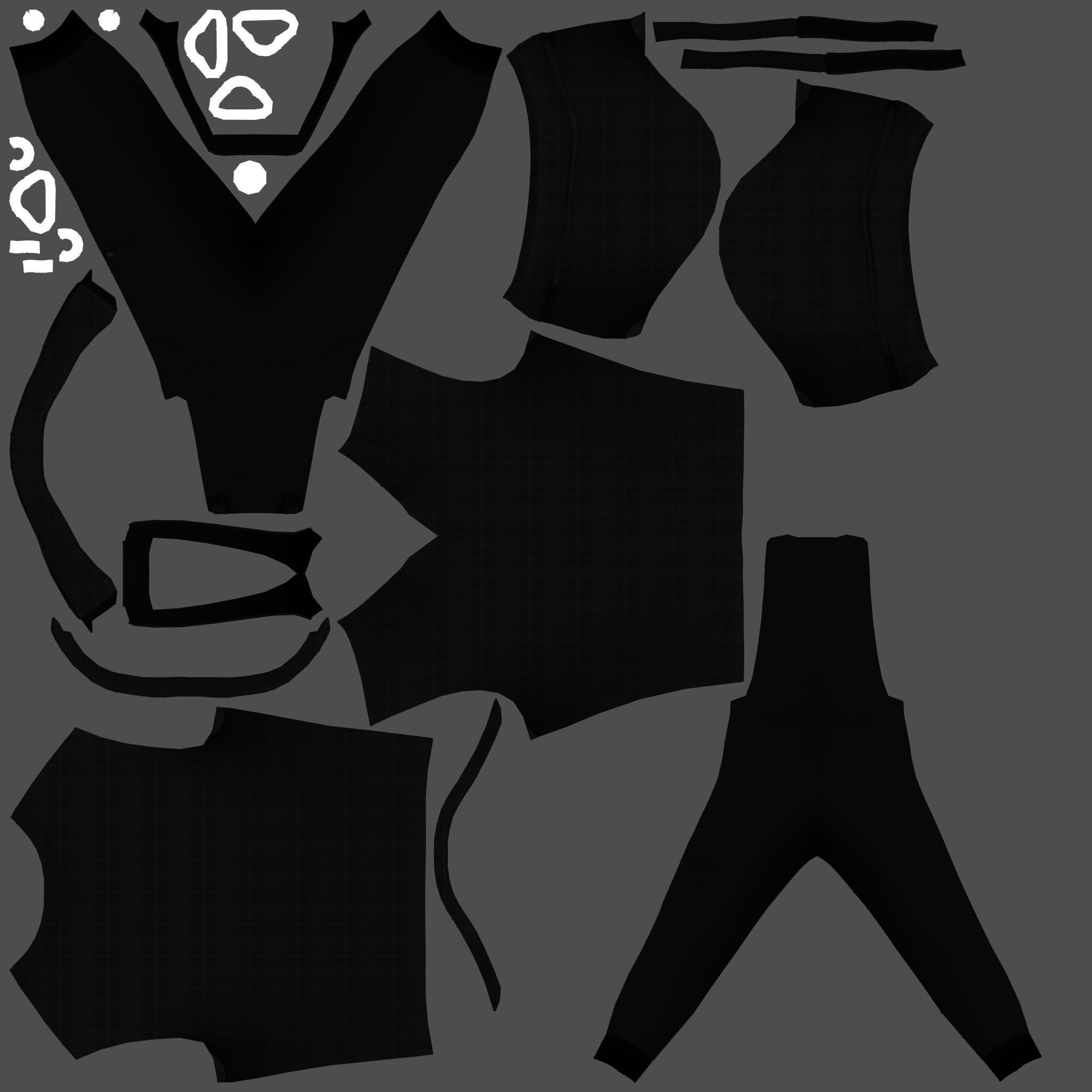 Farmer Suit Low-poly 3D model_13