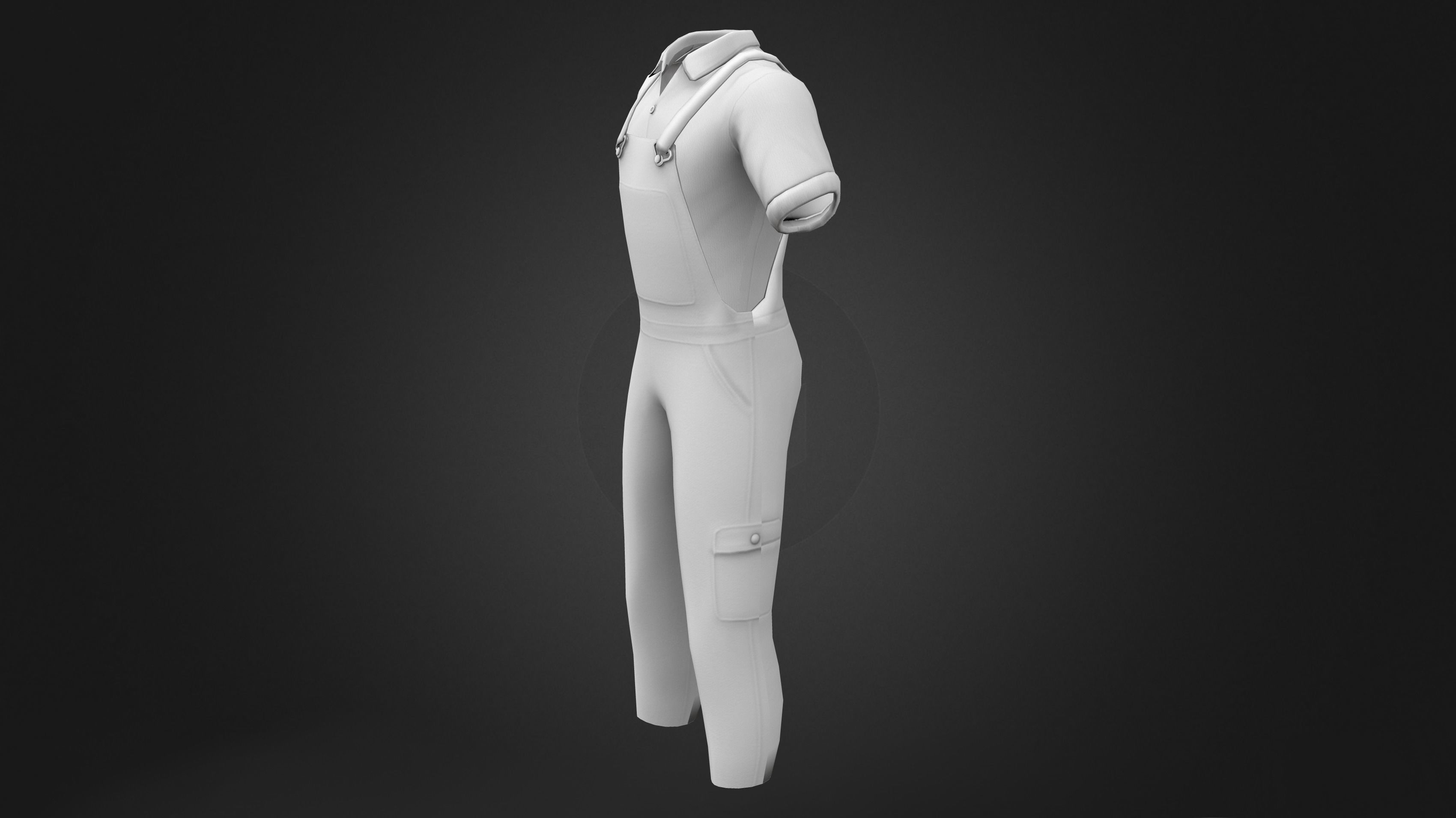 Farmer Suit Low-poly 3D model_8
