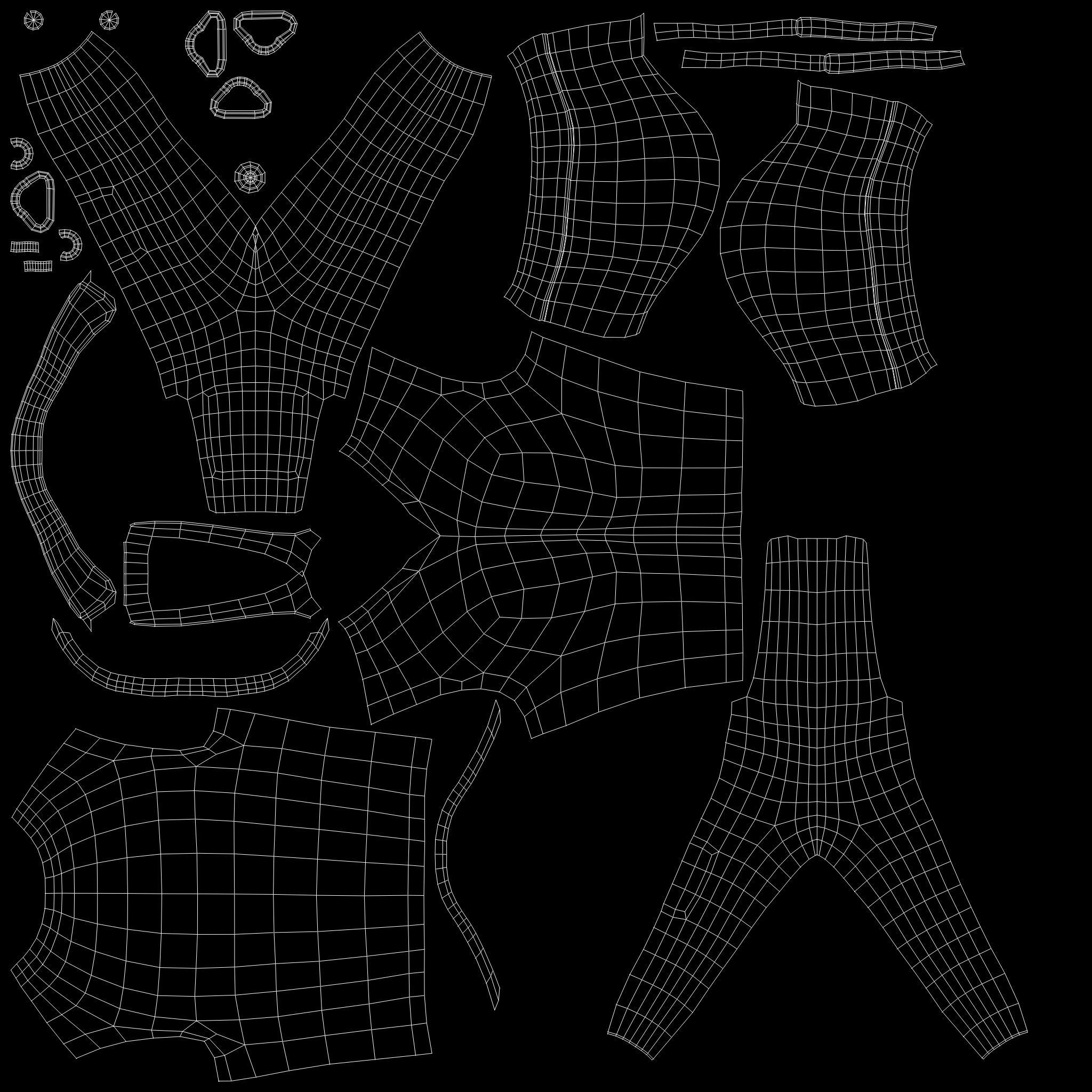 Farmer Suit Low-poly 3D model_15