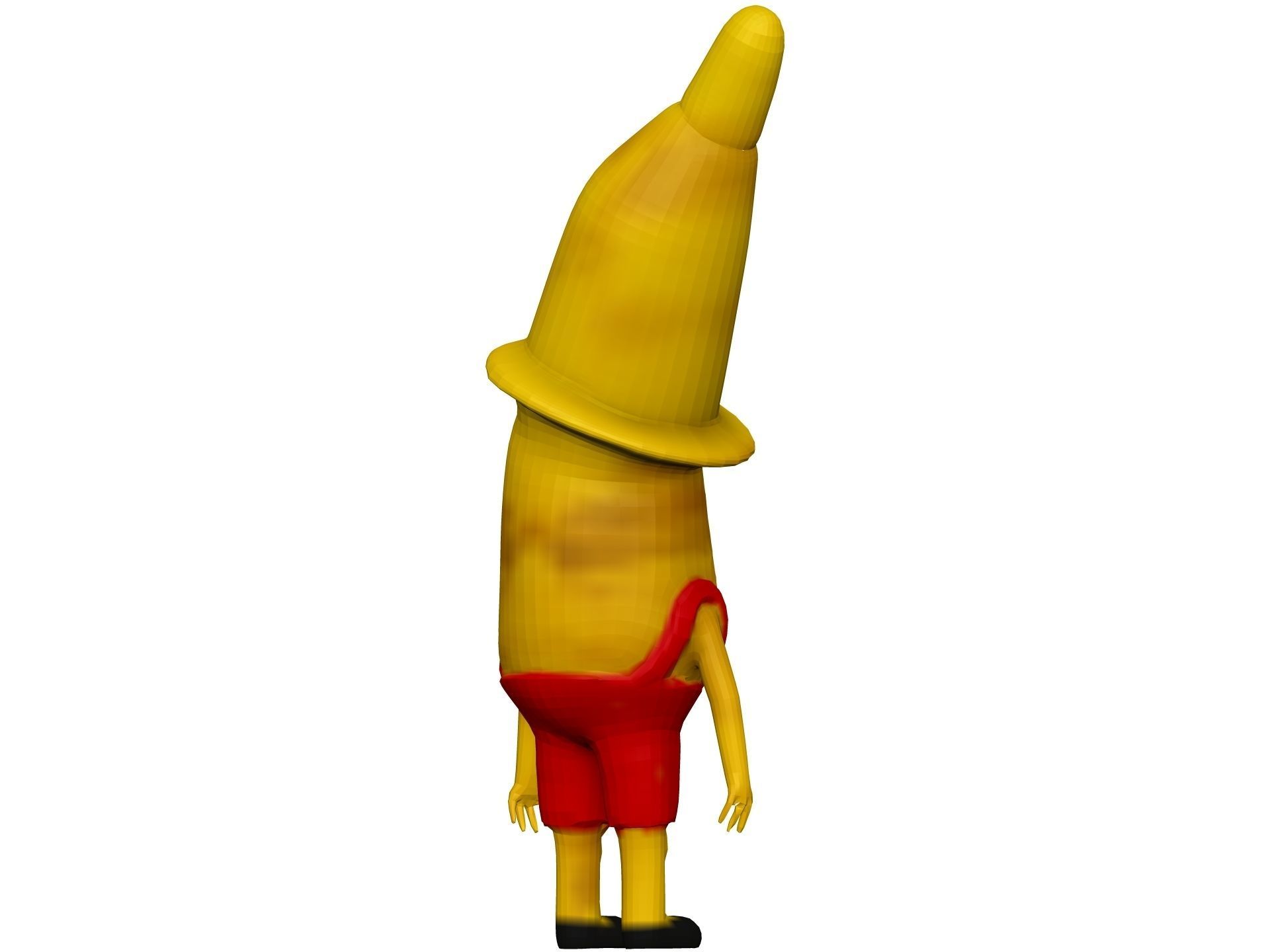 Cartoon Banana Low-poly 3D model_5