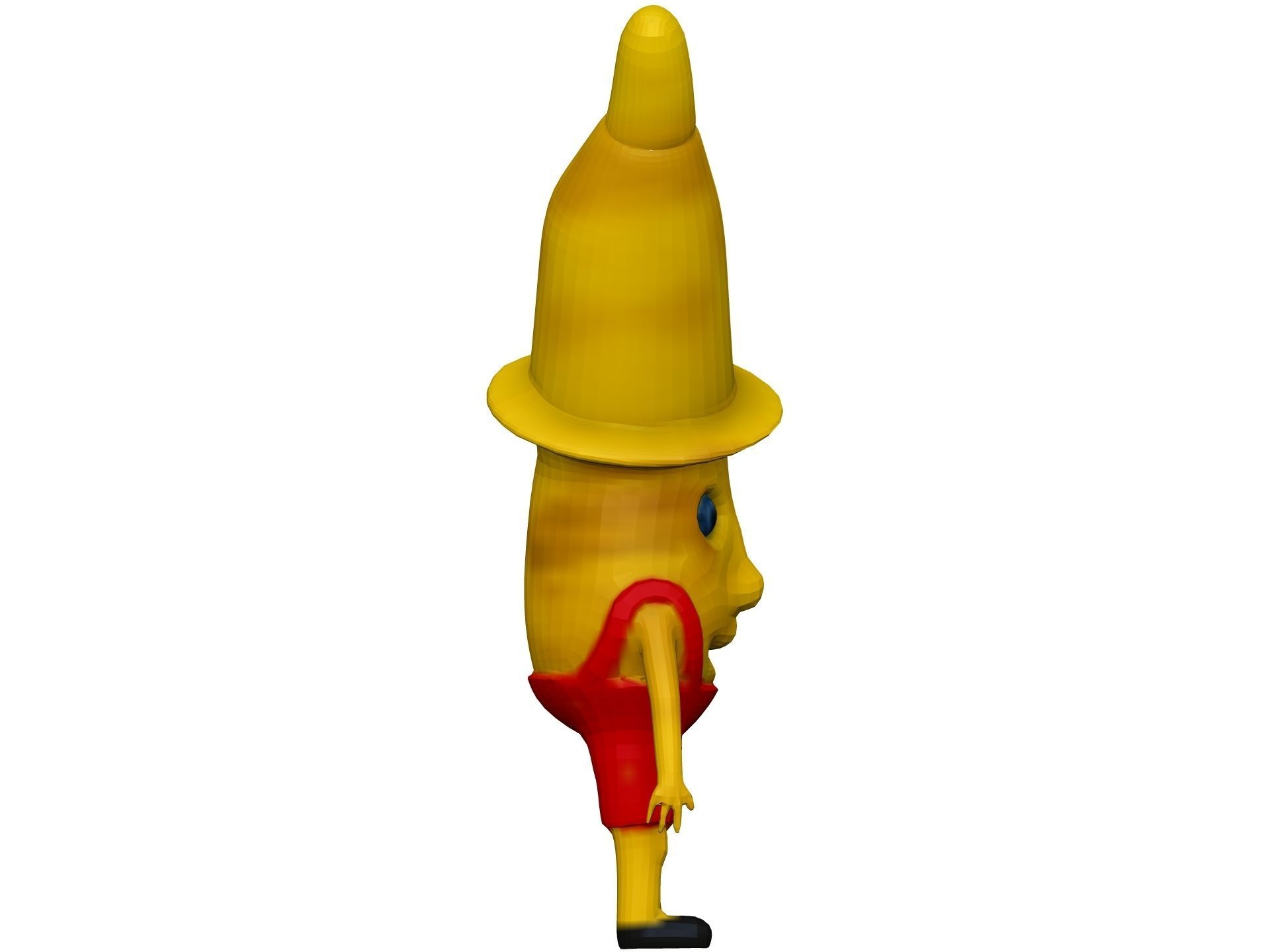Cartoon Banana Low-poly 3D model_6