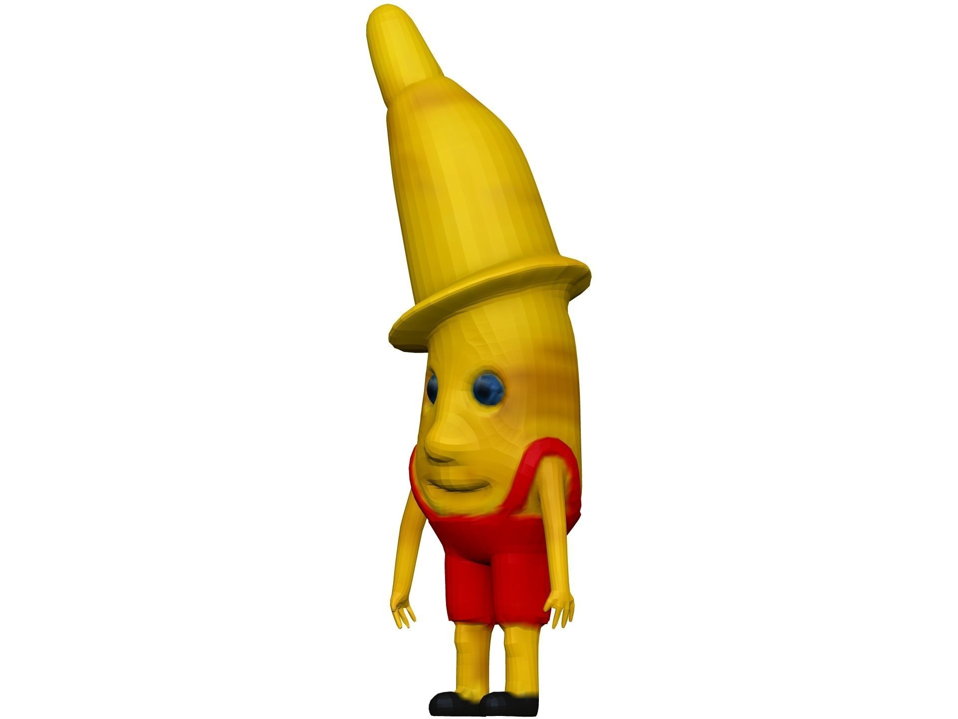Cartoon Banana Low-poly 3D model_1