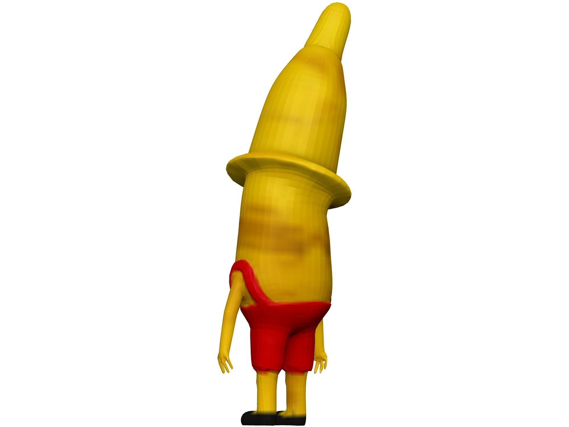 Cartoon Banana Low-poly 3D model_3