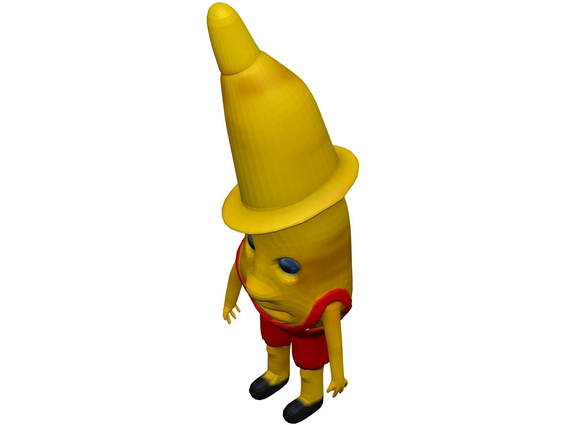 Cartoon Banana Low-poly 3D model_8