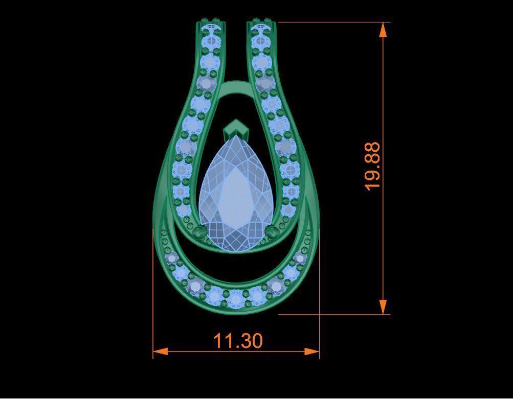 Fashion Pendant 3D print model_7