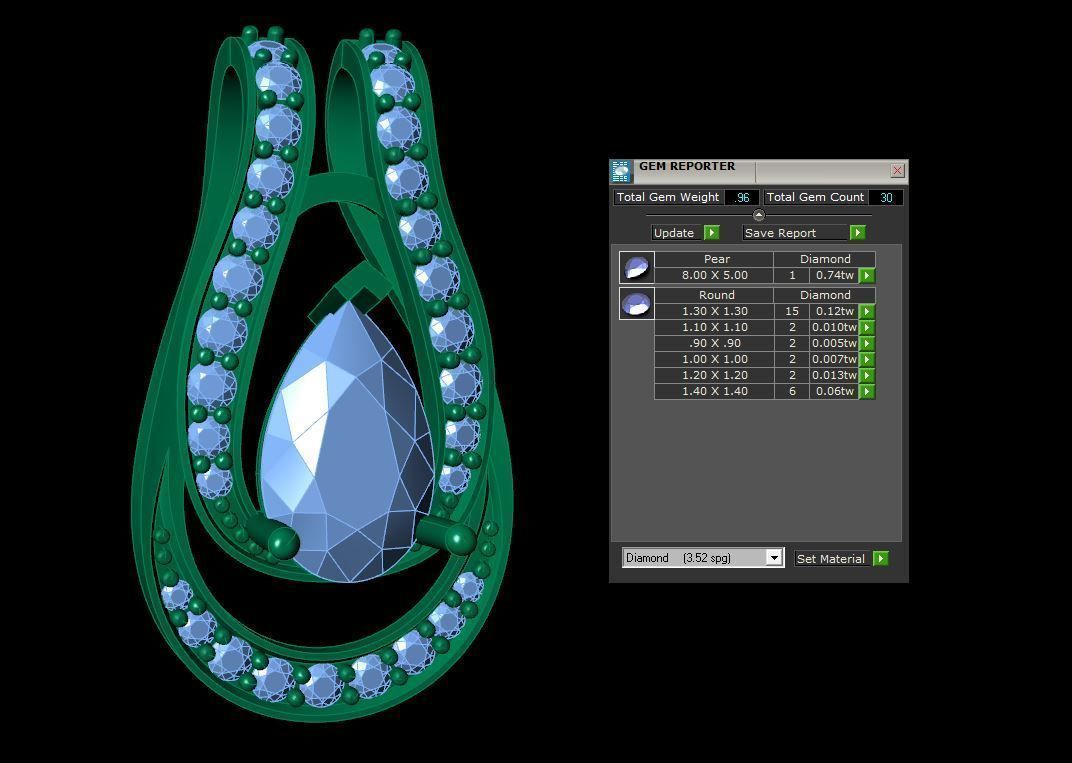 Fashion Pendant 3D print model_4