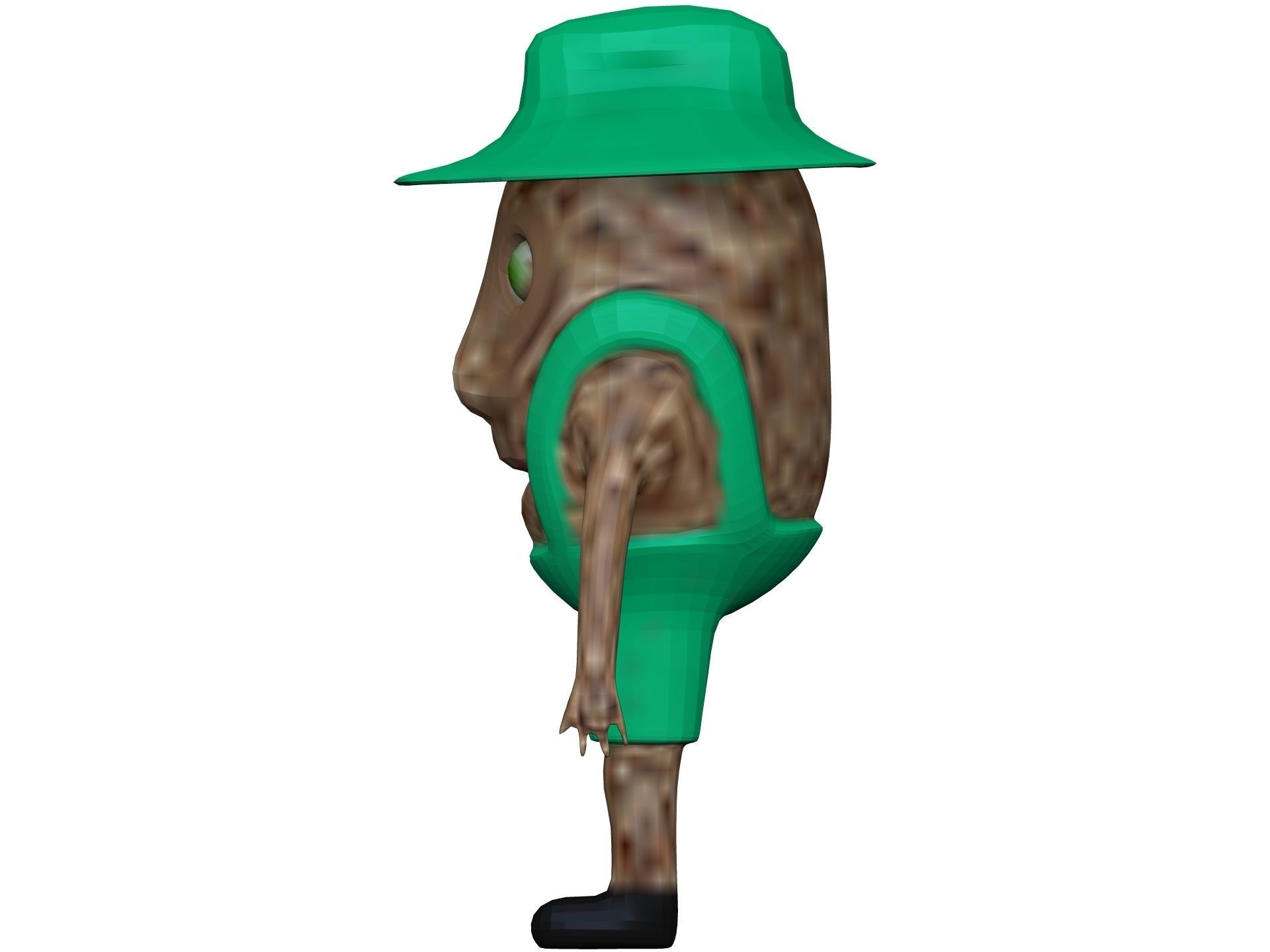 Cartoon Coconut Low-poly 3D model_2