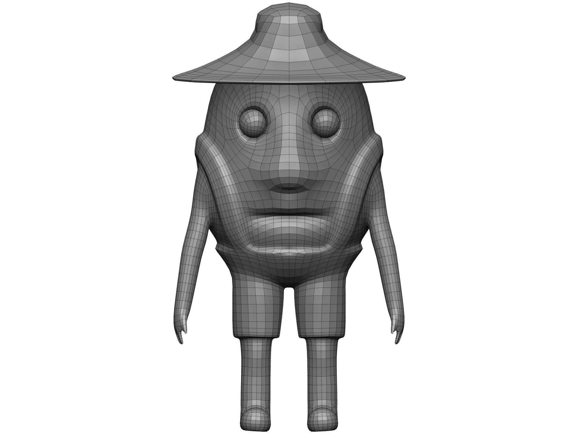 Cartoon Coconut Low-poly 3D model_14