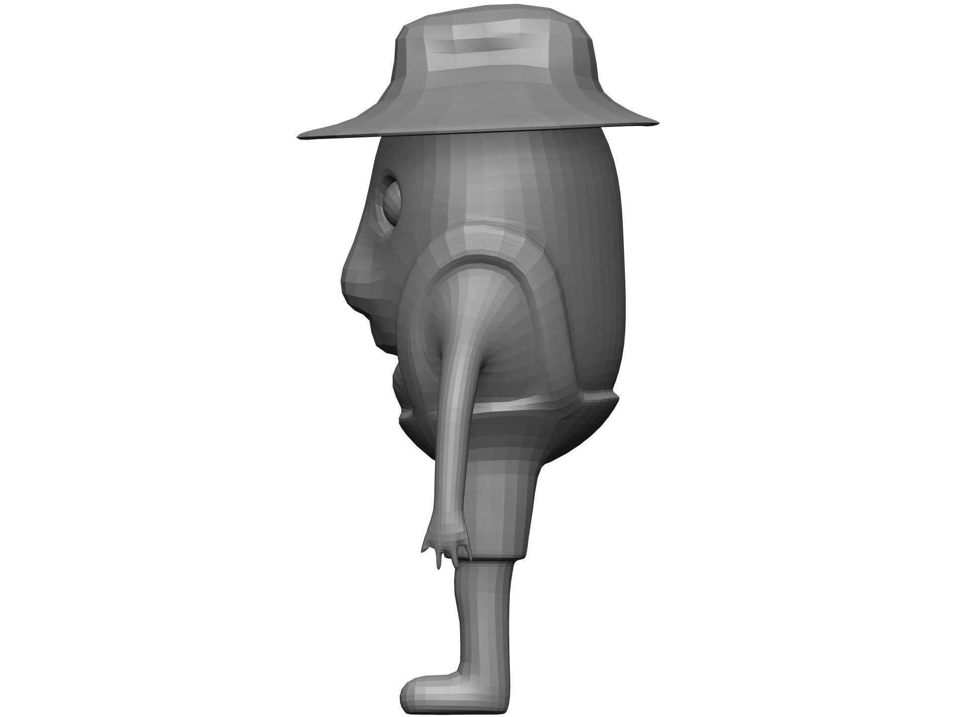 Cartoon Coconut Low-poly 3D model_10