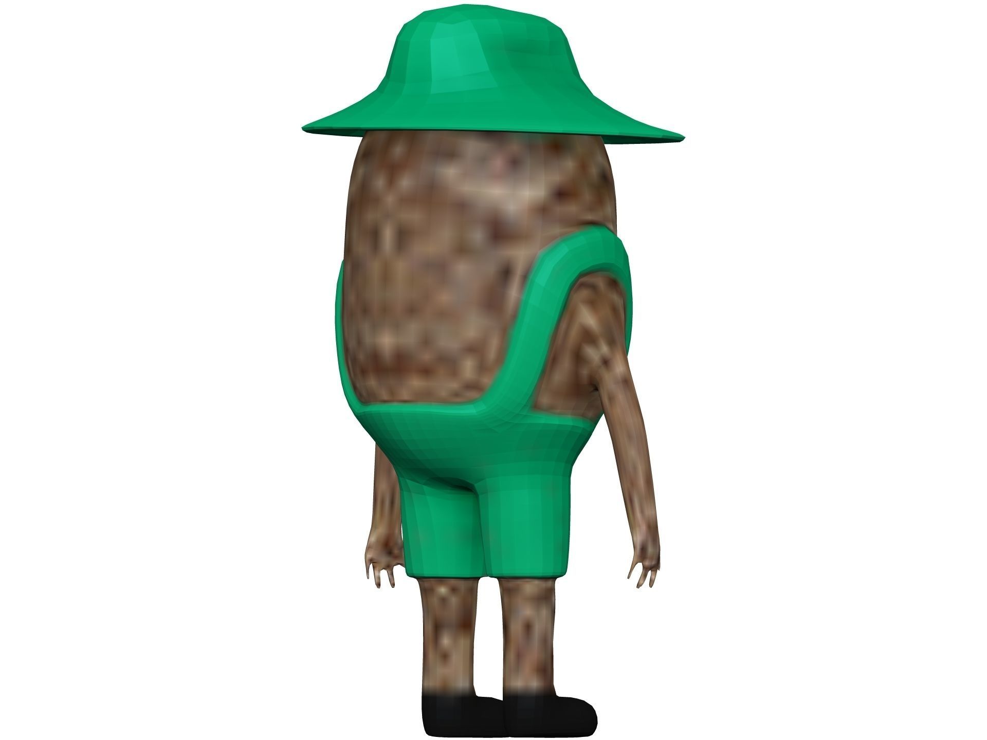 Cartoon Coconut Low-poly 3D model_5