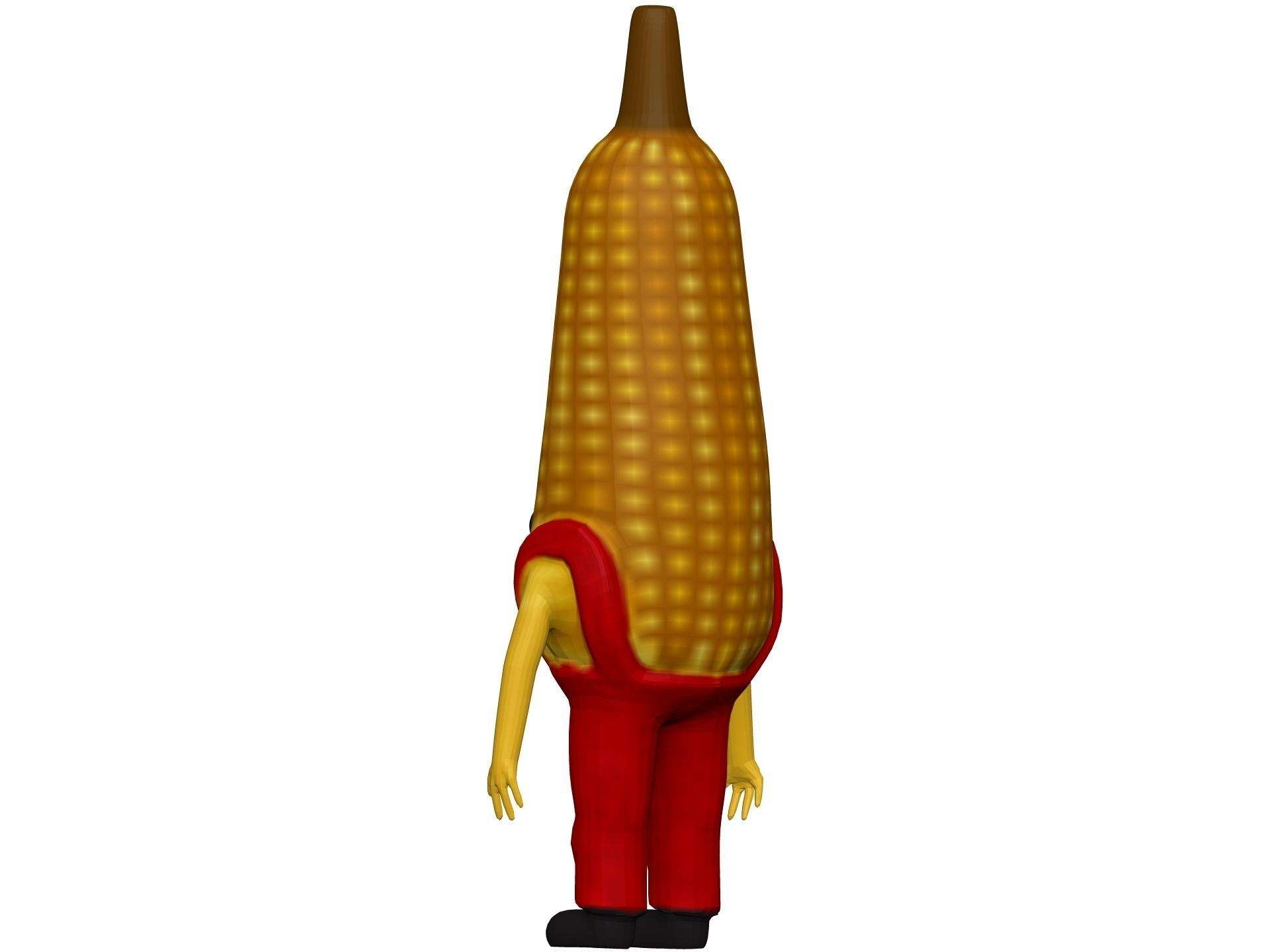 Cartoon Corn Low-poly 3D model_3