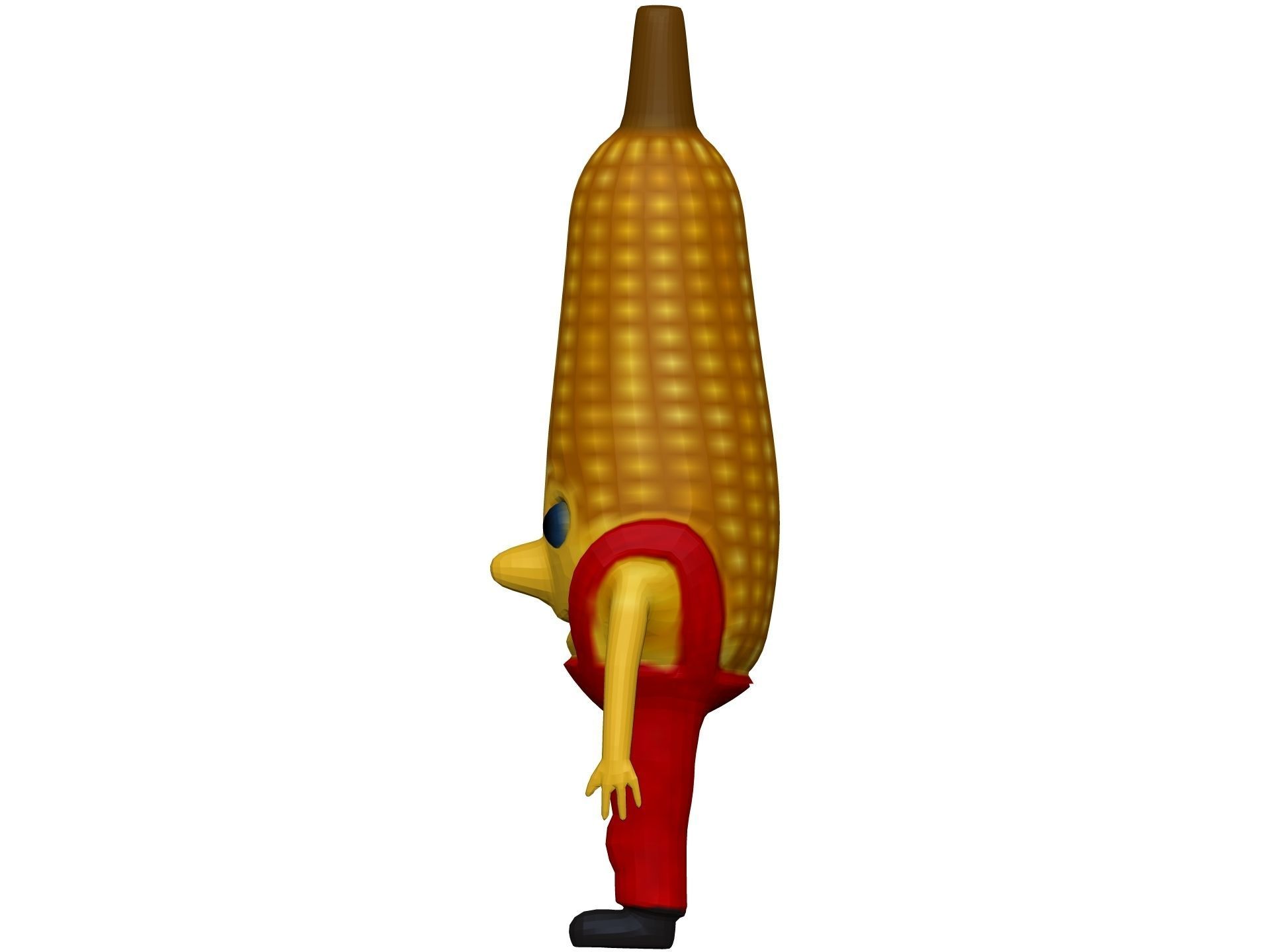 Cartoon Corn Low-poly 3D model_2