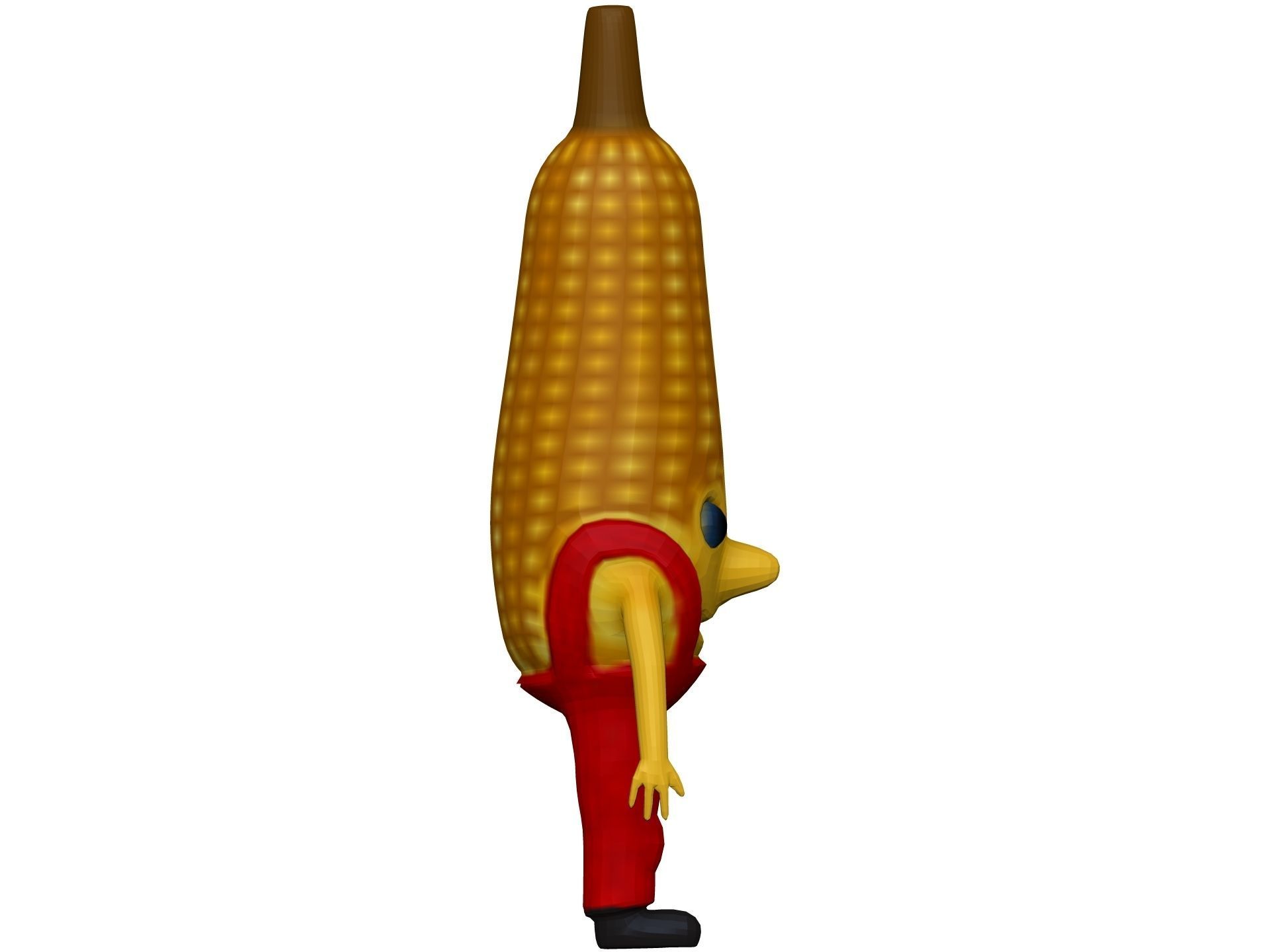 Cartoon Corn Low-poly 3D model_8