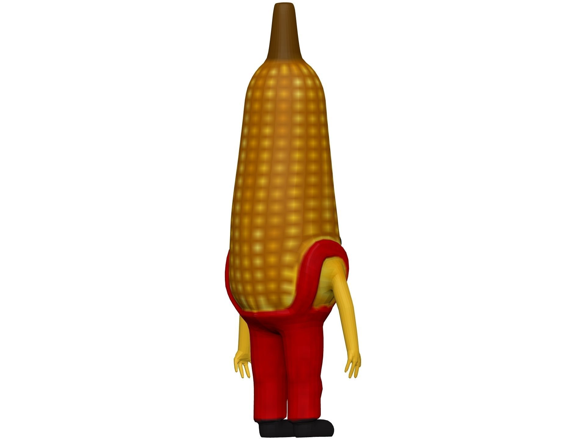 Cartoon Corn Low-poly 3D model_5