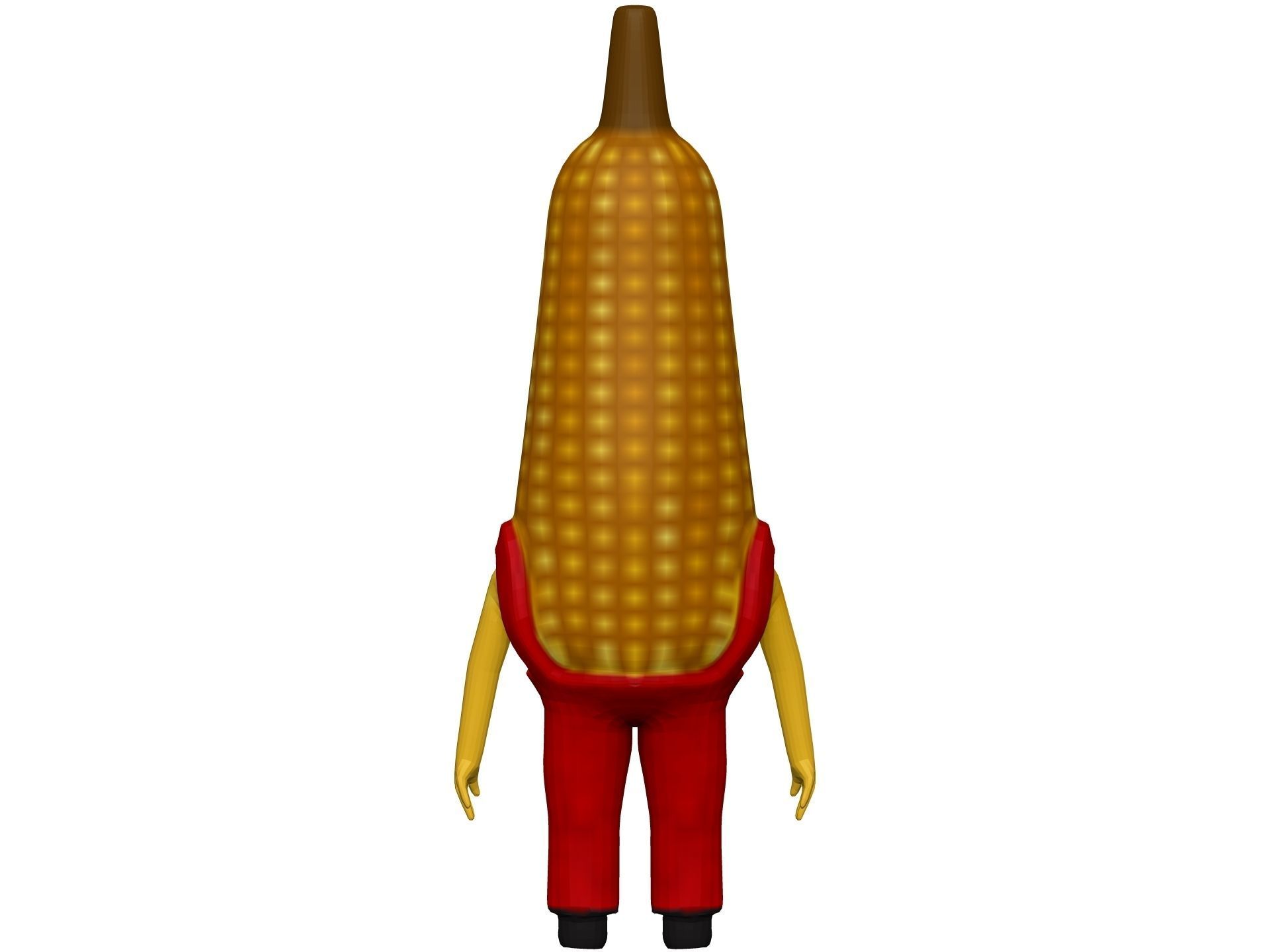Cartoon Corn Low-poly 3D model_4