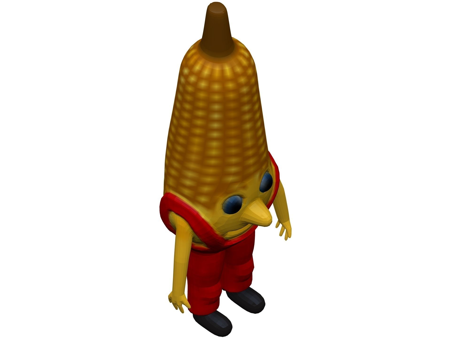 Cartoon Corn Low-poly 3D model_7