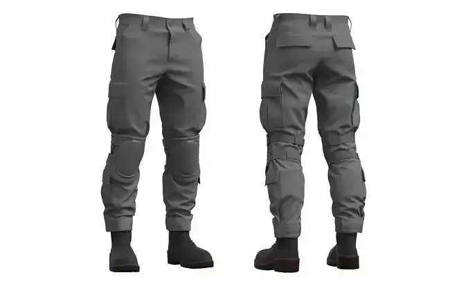 Military Tactical Combat Pants - Marvelous Designer 3D model