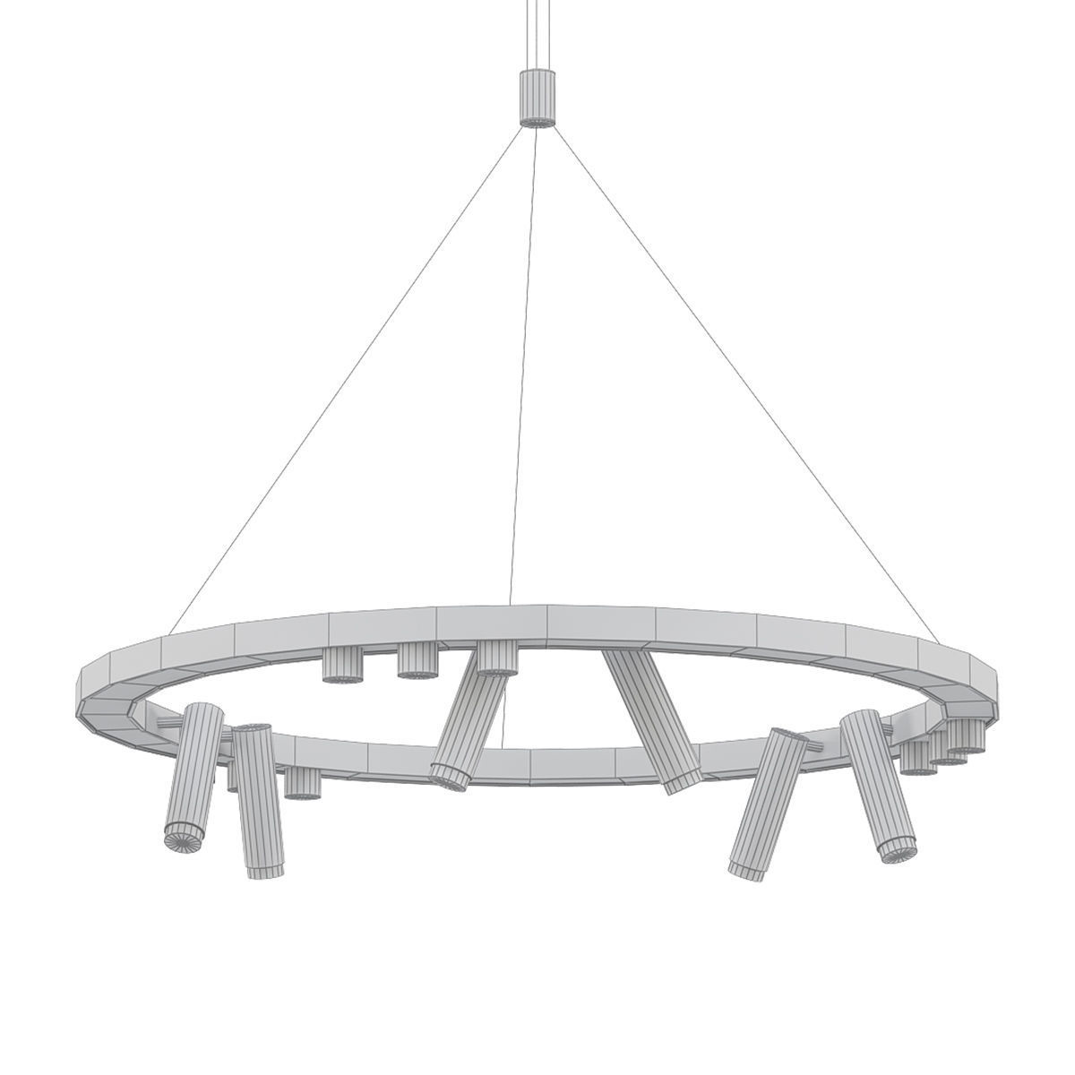 AGVID circular pendant light gold 3D model_4