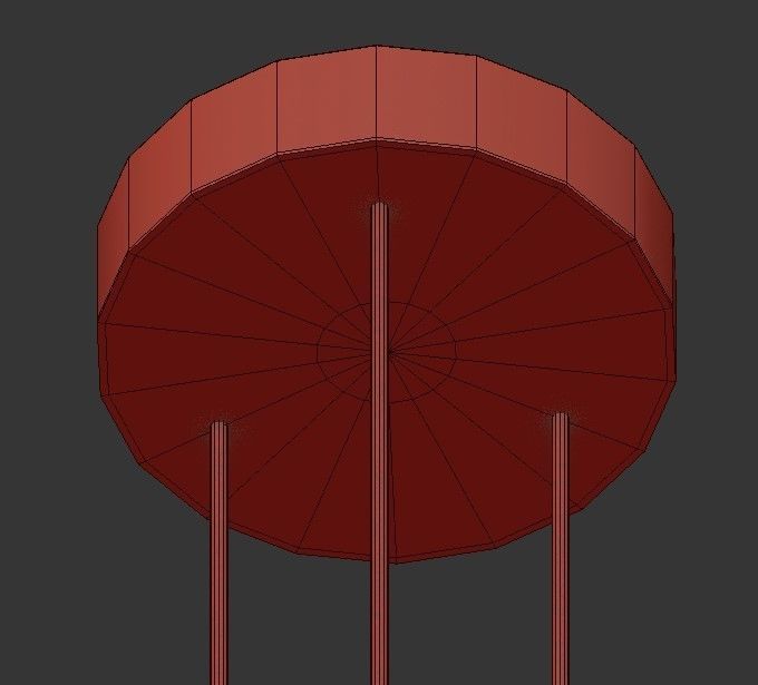 AGVID circular pendant light gold 3D model_3