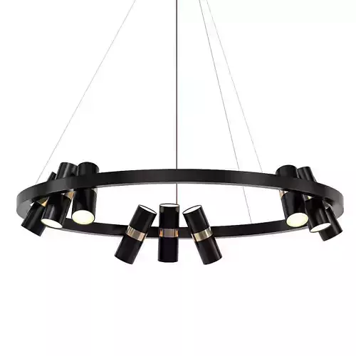 SPOOR chandelier with six lights hanging from it
