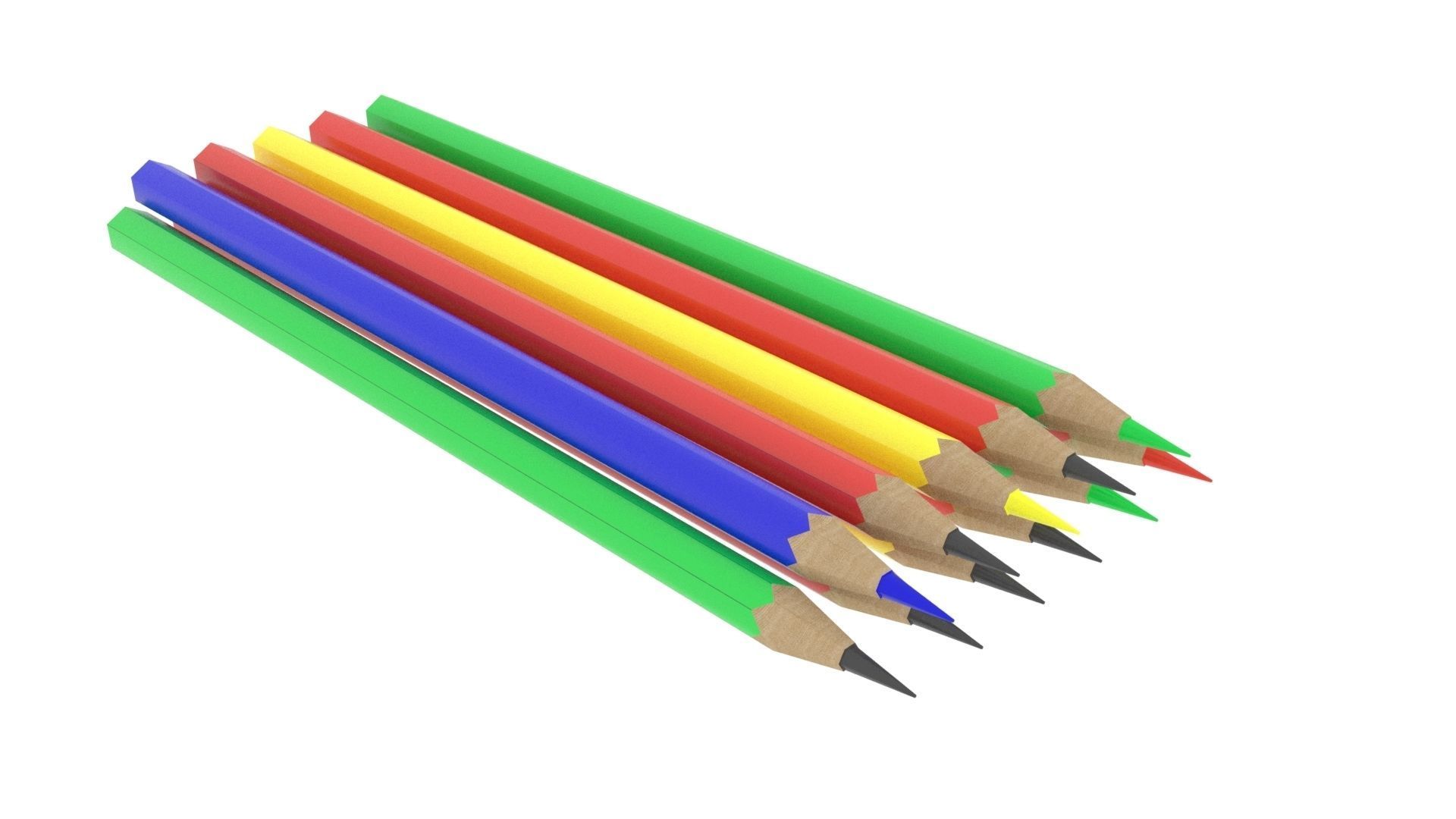 Pencils 3D model_9