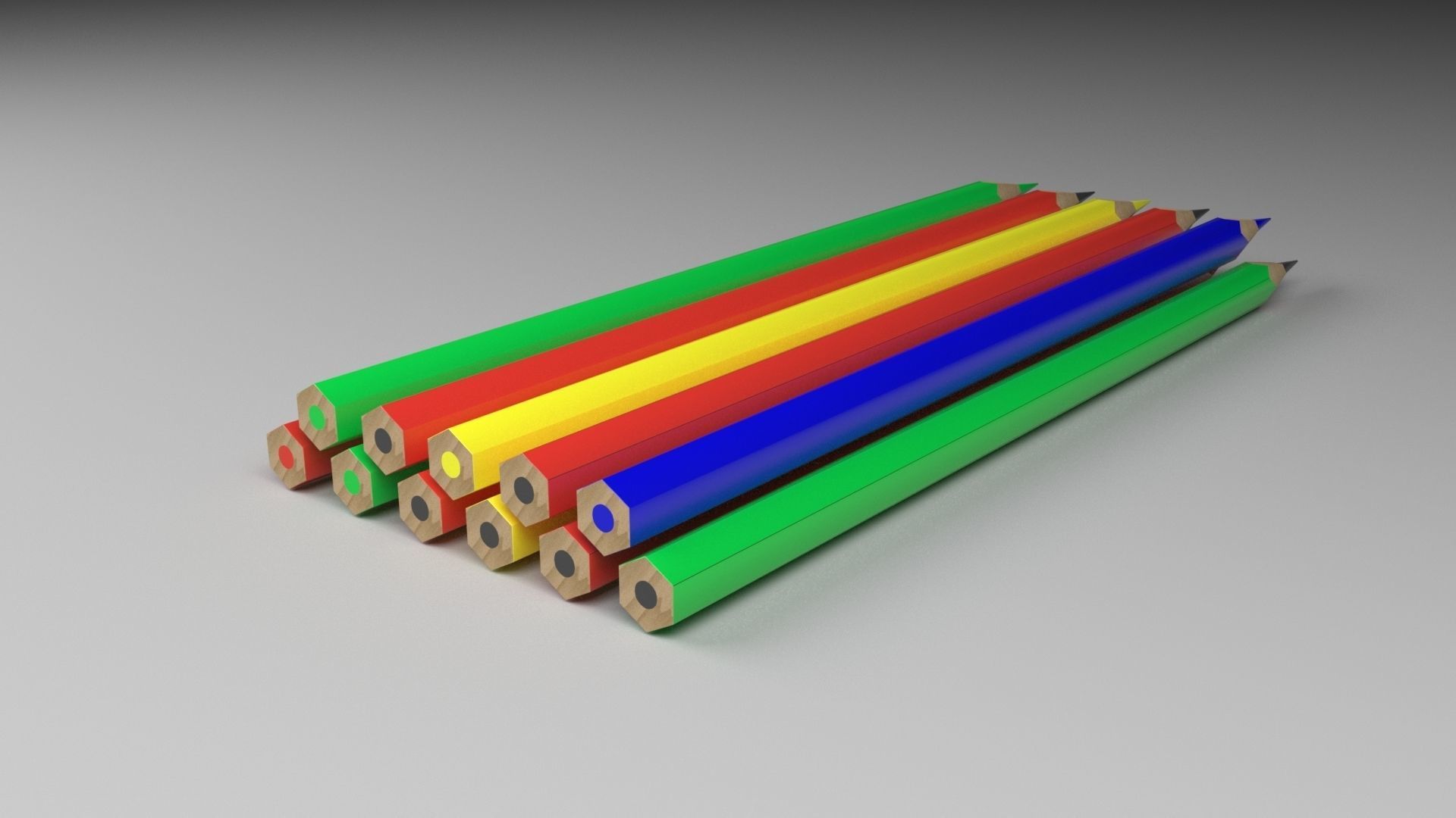 Pencils 3D model_1