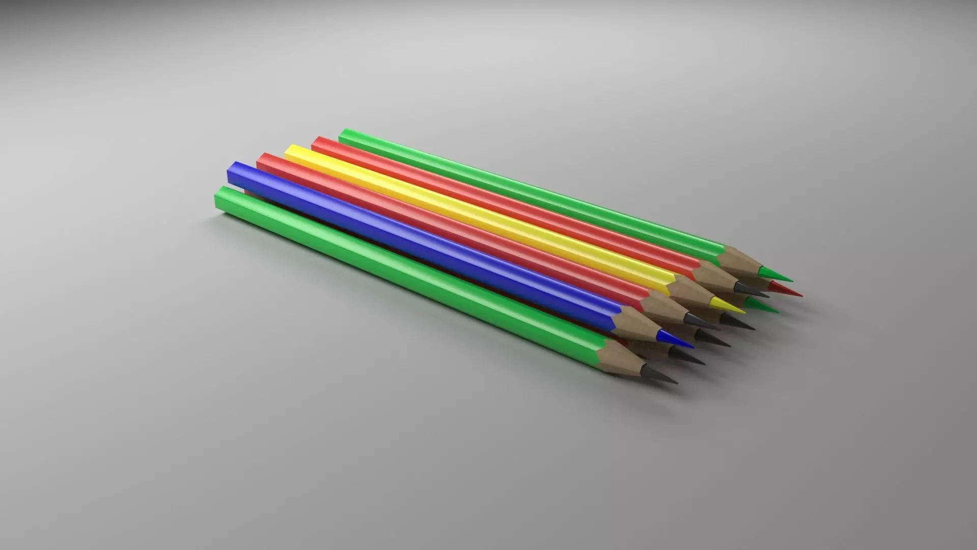 Pencils 3D model_0