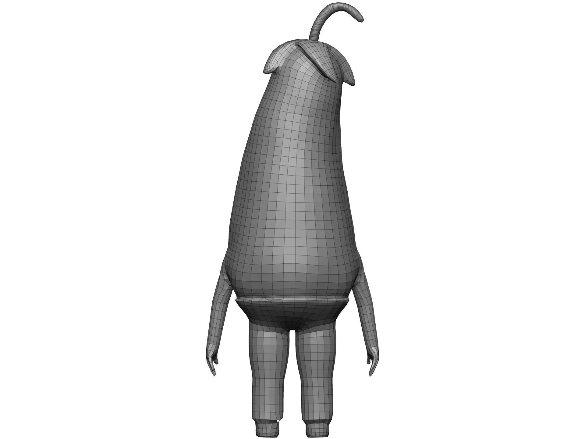 Cartoon Eggplanet Low-poly 3D model_15