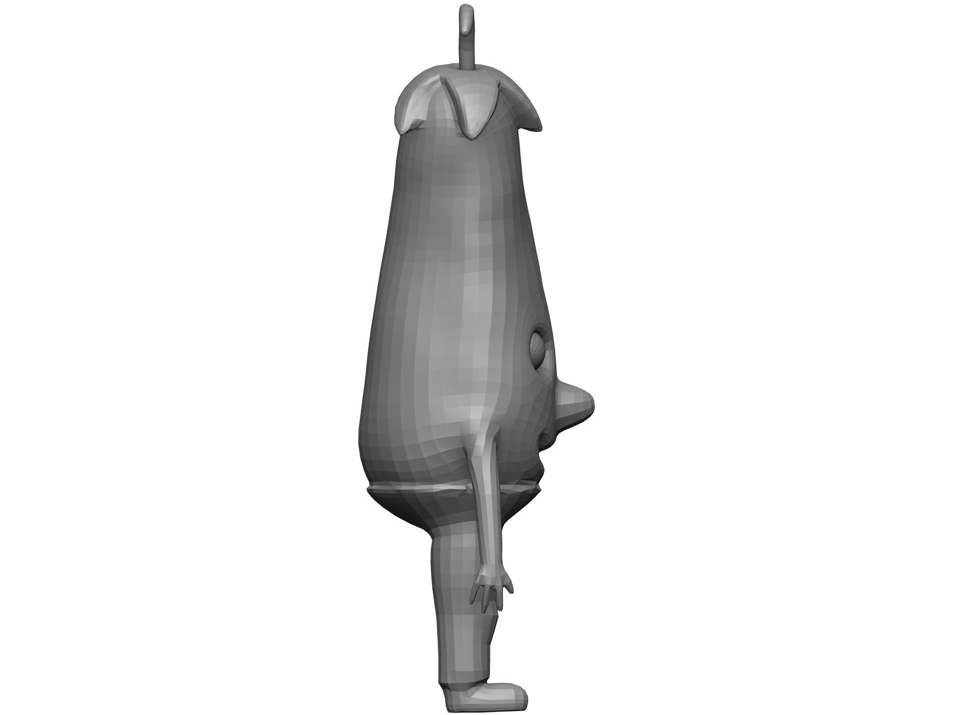 Cartoon Eggplanet Low-poly 3D model_12