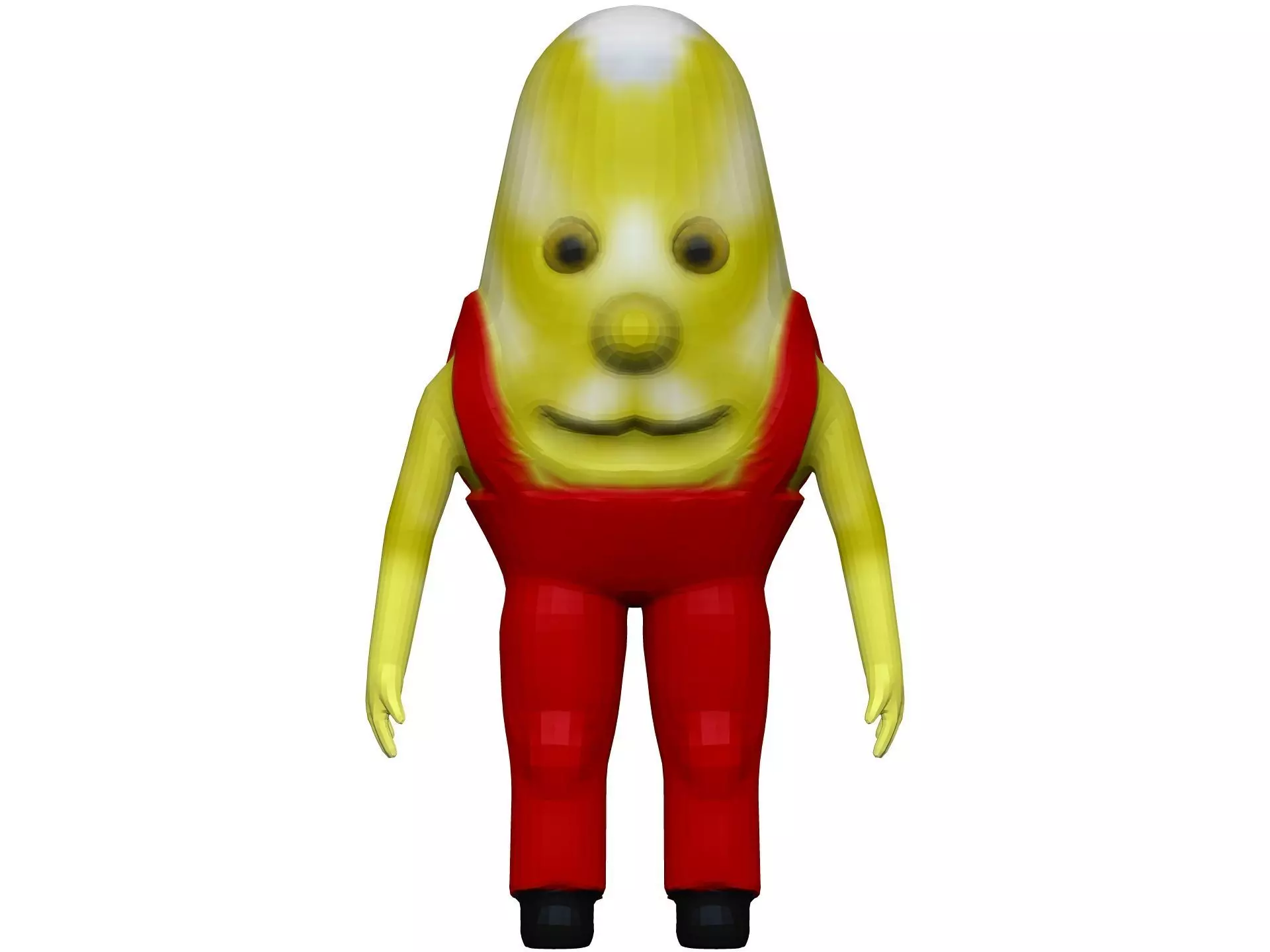 Cartoon Endive Low-poly 3D model_0