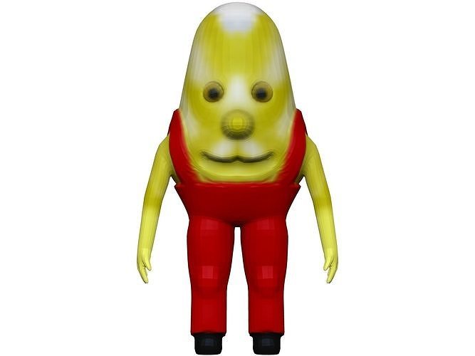 Cartoon Endive Low-poly 3D model