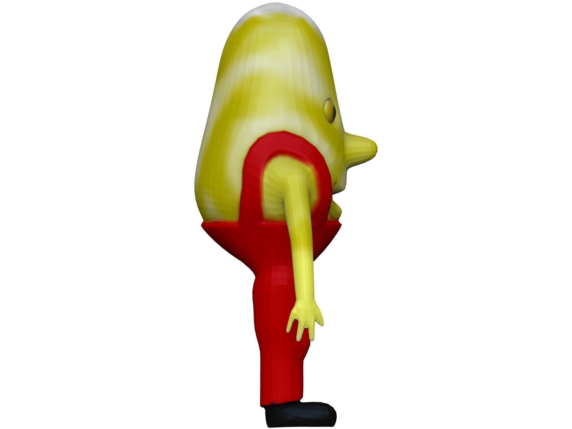 Cartoon Endive Low-poly 3D model_6