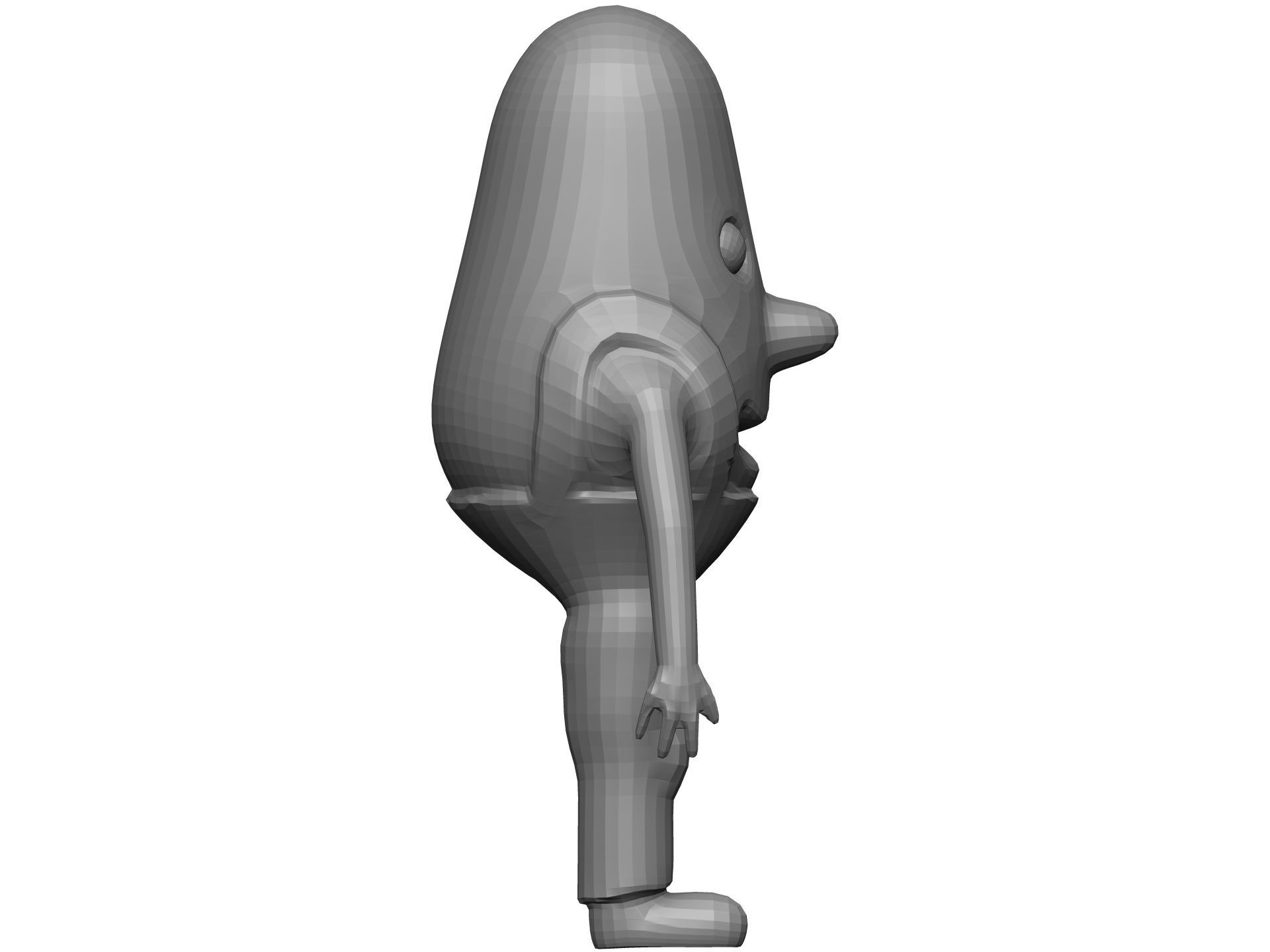 Cartoon Endive Low-poly 3D model_12