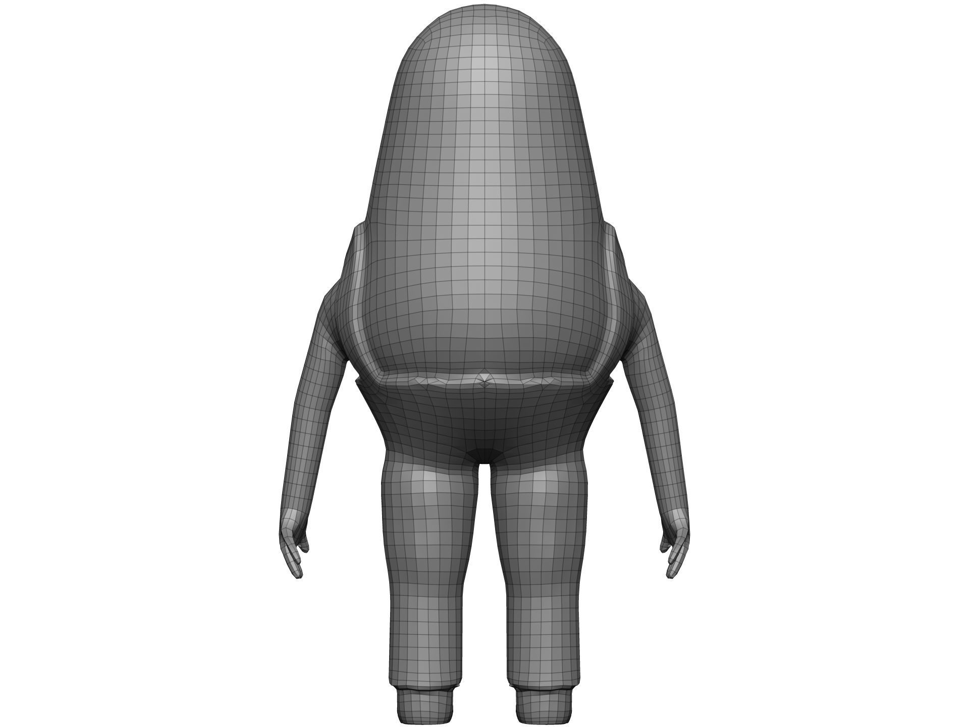 Cartoon Endive Low-poly 3D model_15