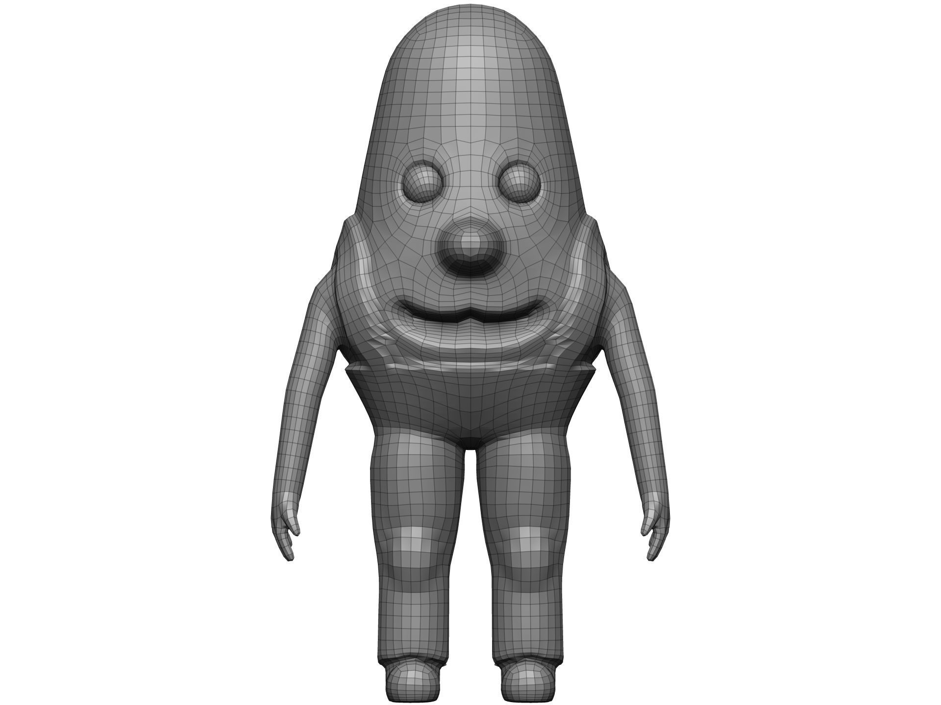 Cartoon Endive Low-poly 3D model_14