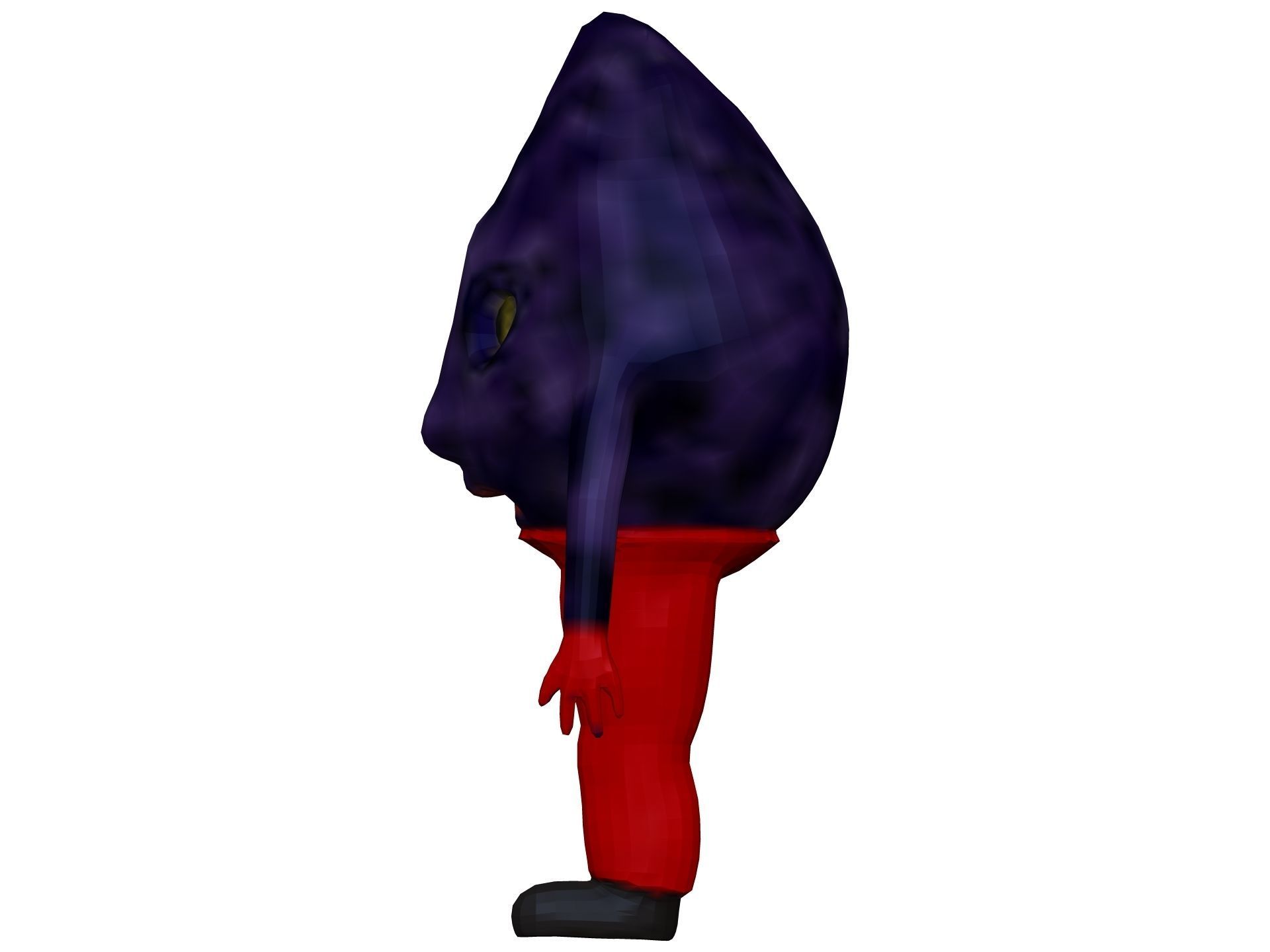 Cartoon Fig Low-poly 3D model_2