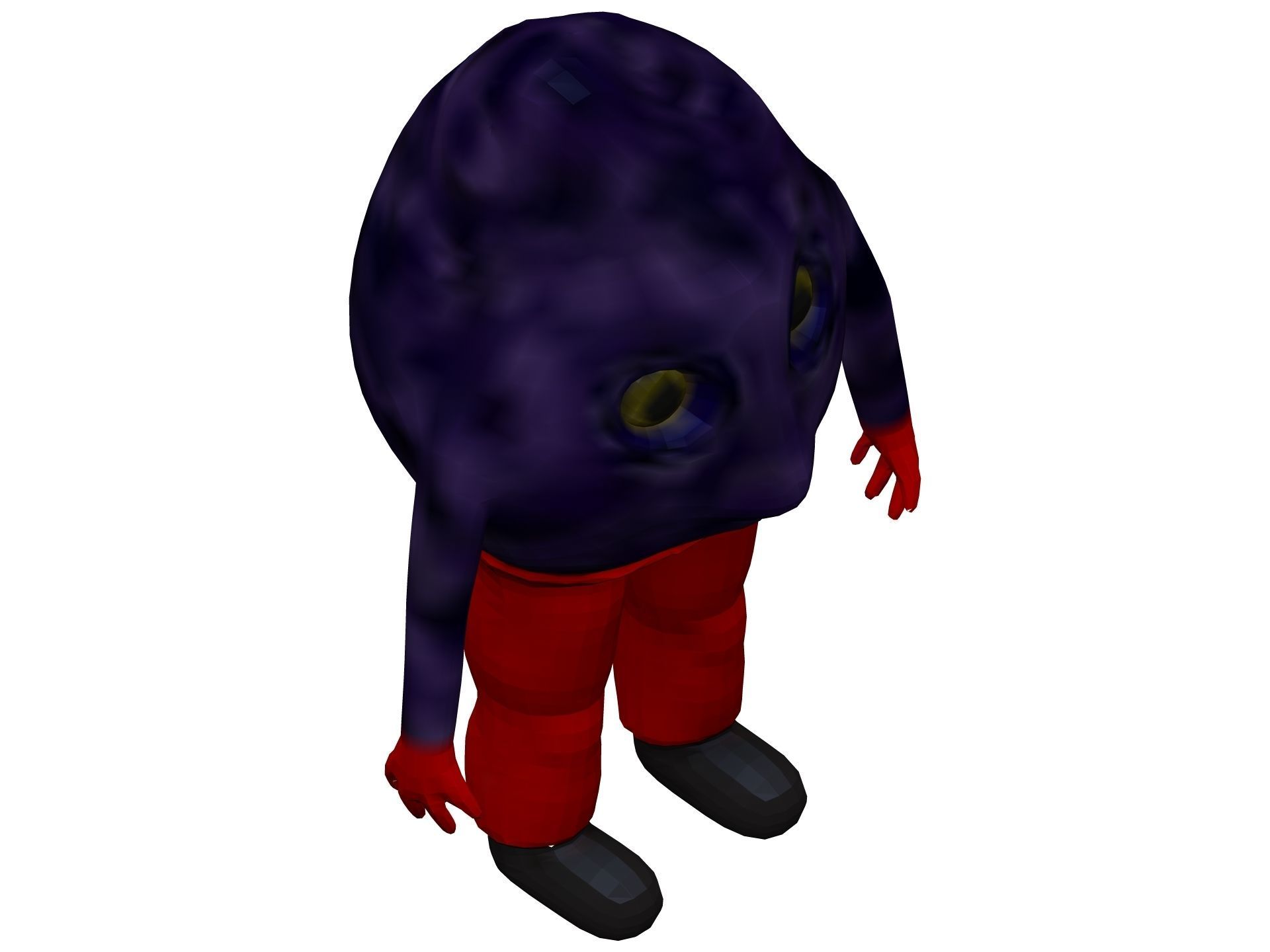 Cartoon Fig Low-poly 3D model_7