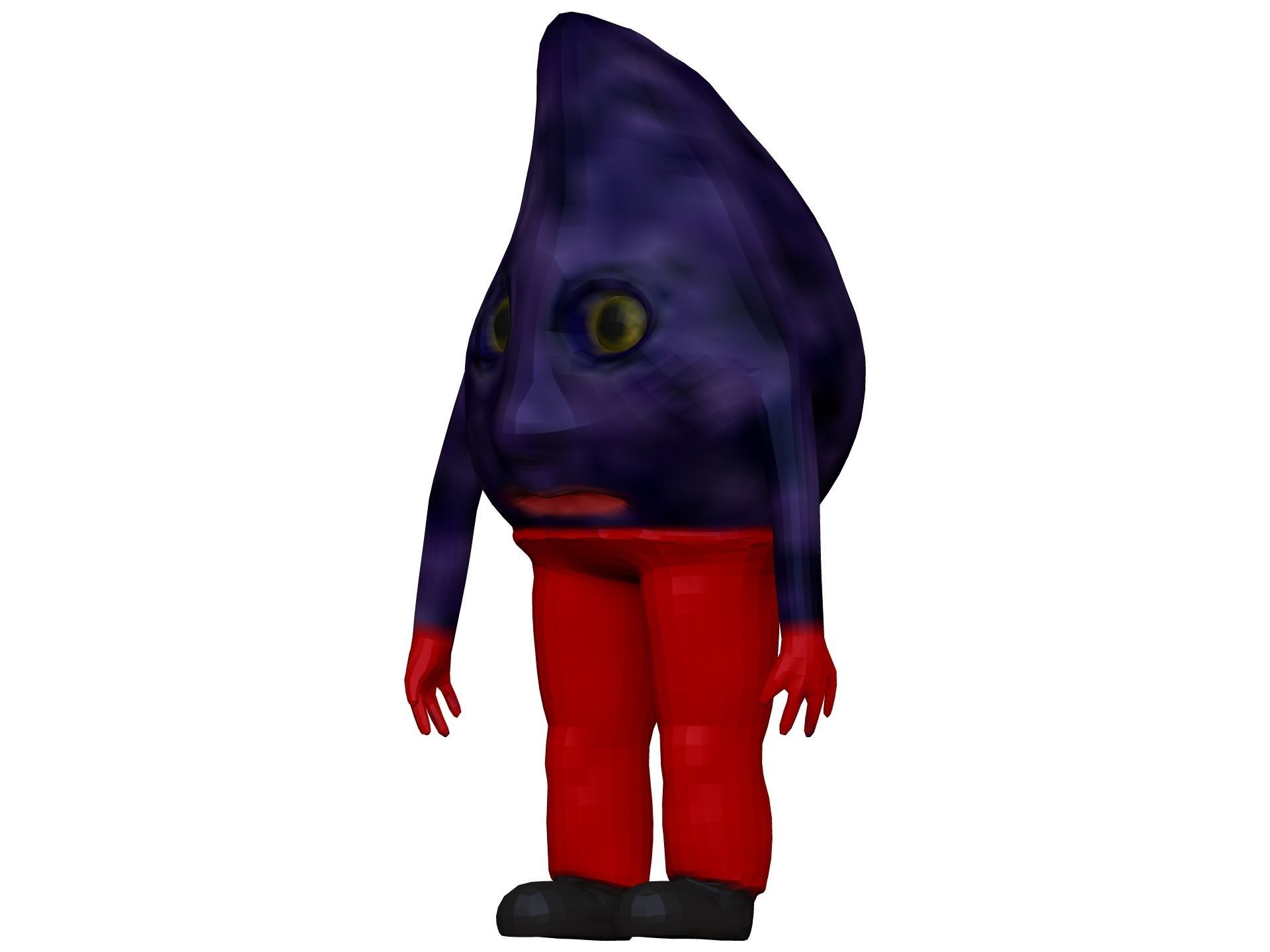 Cartoon Fig Low-poly 3D model_1