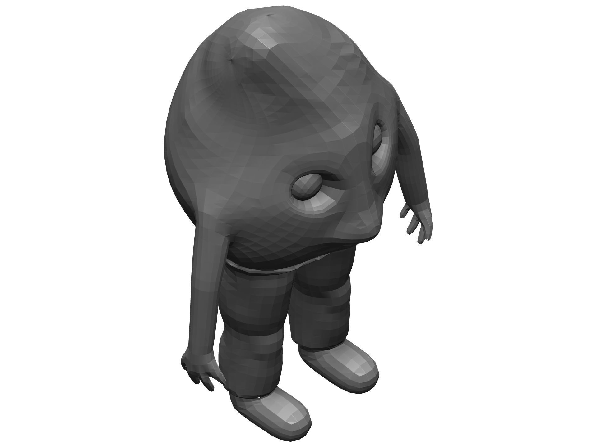 Cartoon Fig Low-poly 3D model_13