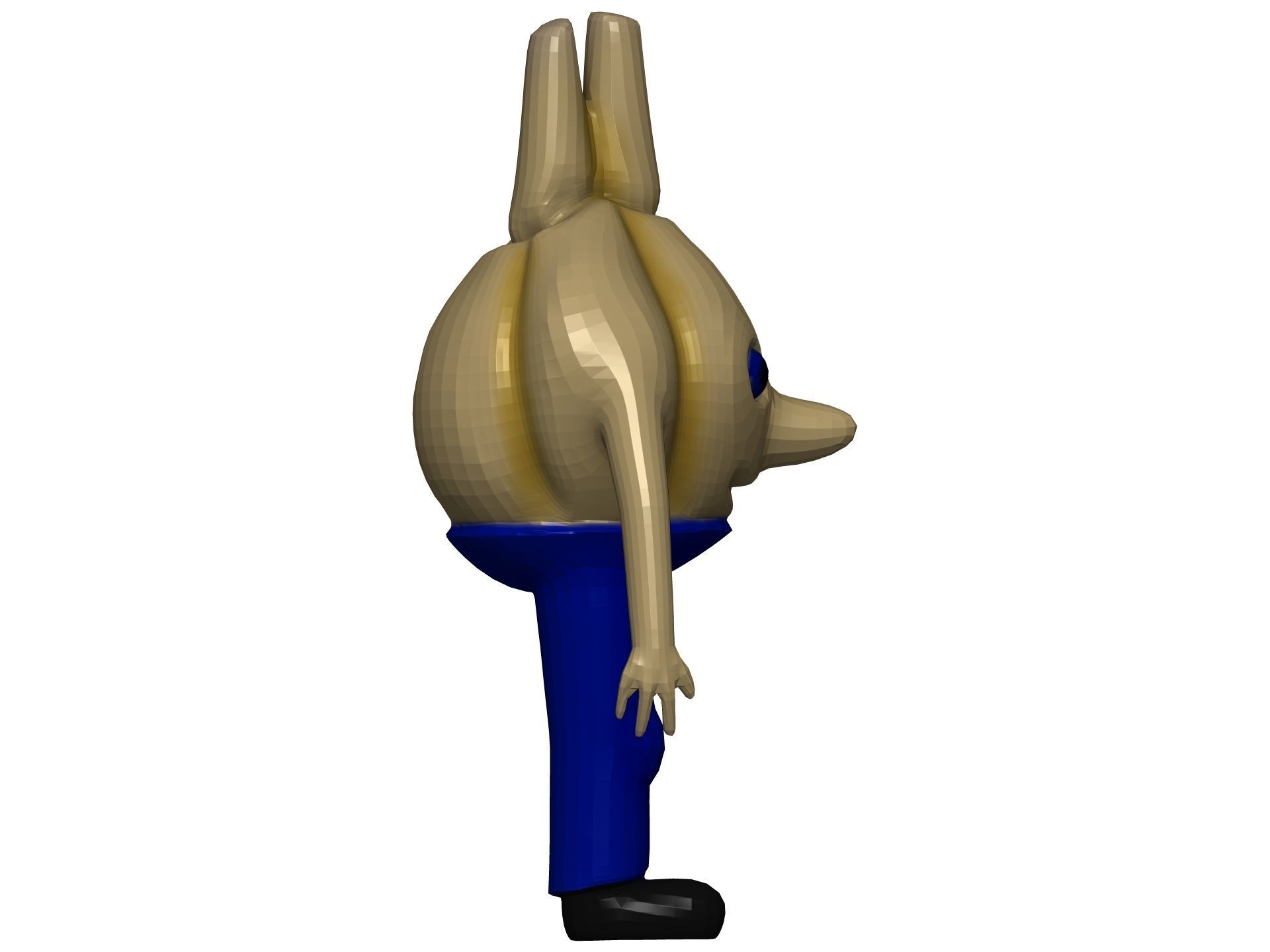 Cartoon Garlic Low-poly 3D model_6