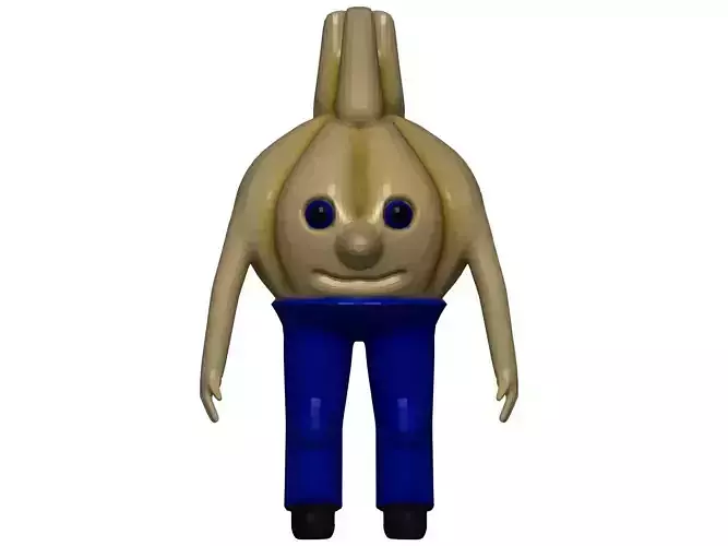 Cartoon Garlic Low-poly 3D model