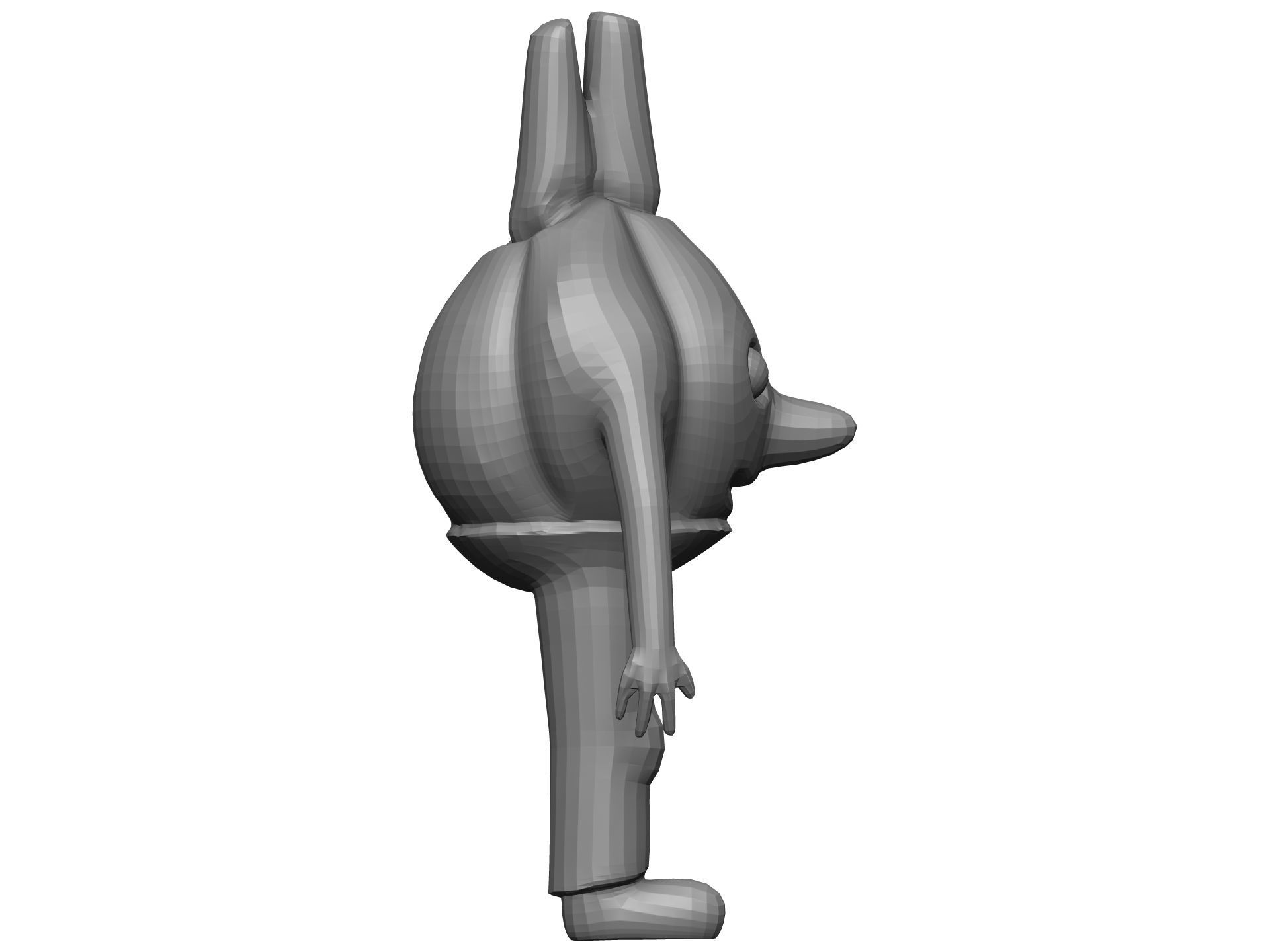 Cartoon Garlic Low-poly 3D model_12